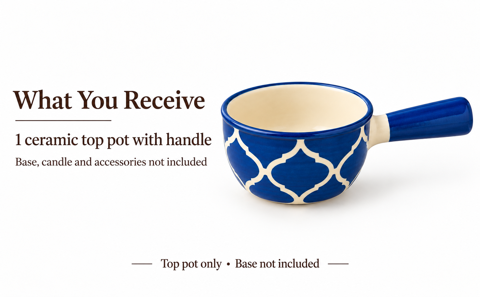 KunhaR Ceramic Fondue Top, 180 ml, Pack of 1, Blue – visual story 6