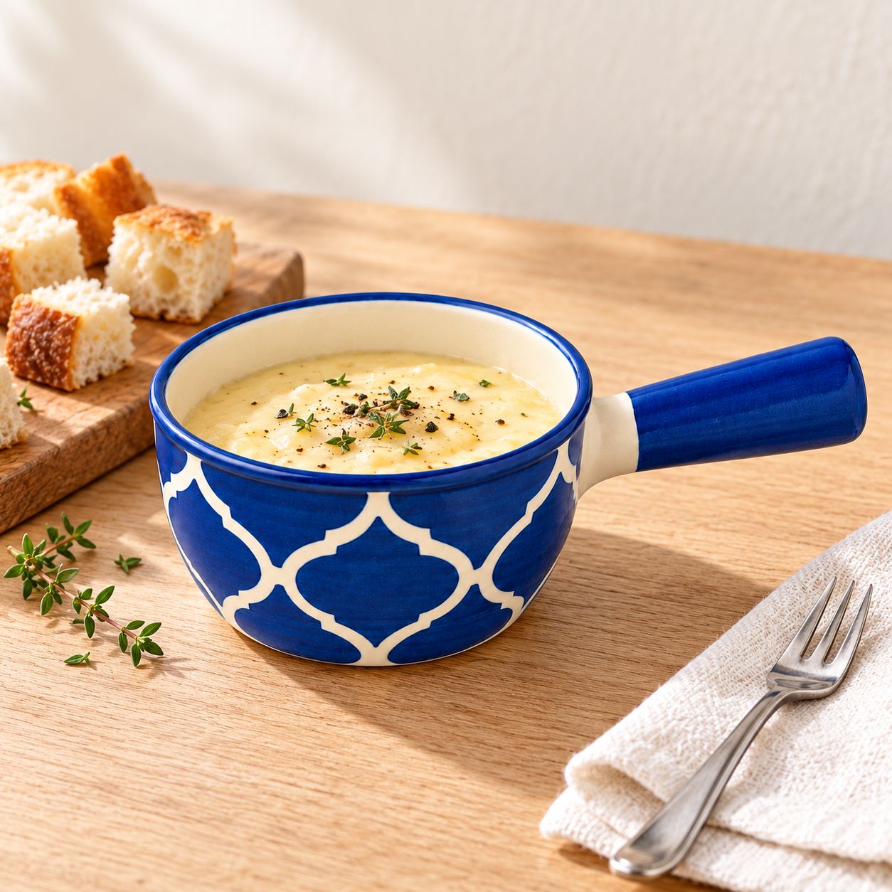 KunhaR Ceramic Fondue Top, 180 ml, Pack of 1, Blue – image 3