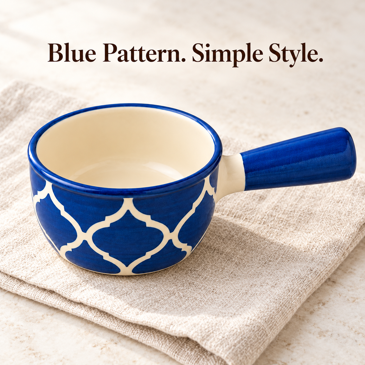KunhaR Ceramic Fondue Top, 180 ml, Pack of 1, Blue – image 5