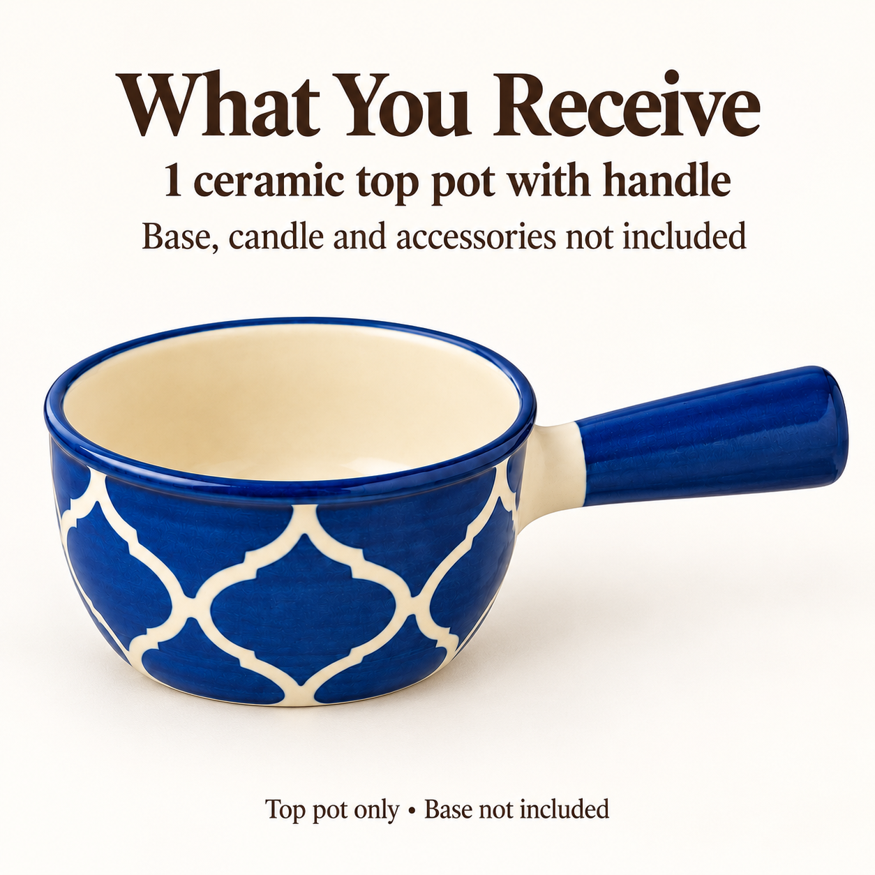 KunhaR Ceramic Fondue Top, 180 ml, Pack of 1, Blue – image 6