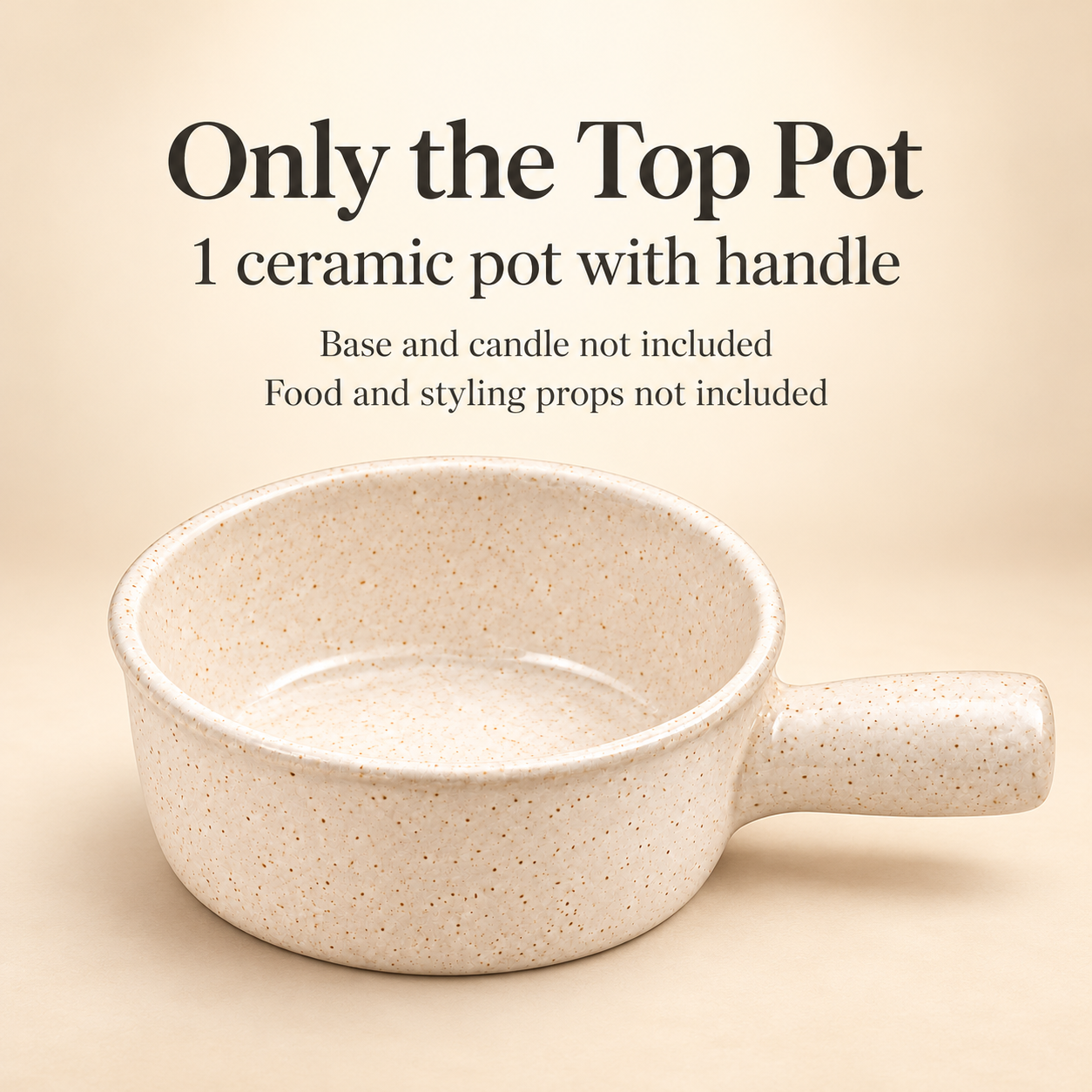 KunhaR Ceramic Fondue Top, 450 ml, Pack of 1, White – image 6