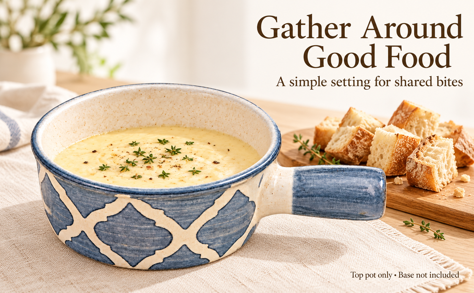KunhaR Ceramic Fondue Top, 450 ml, Pack of 1, Grey – visual story 3