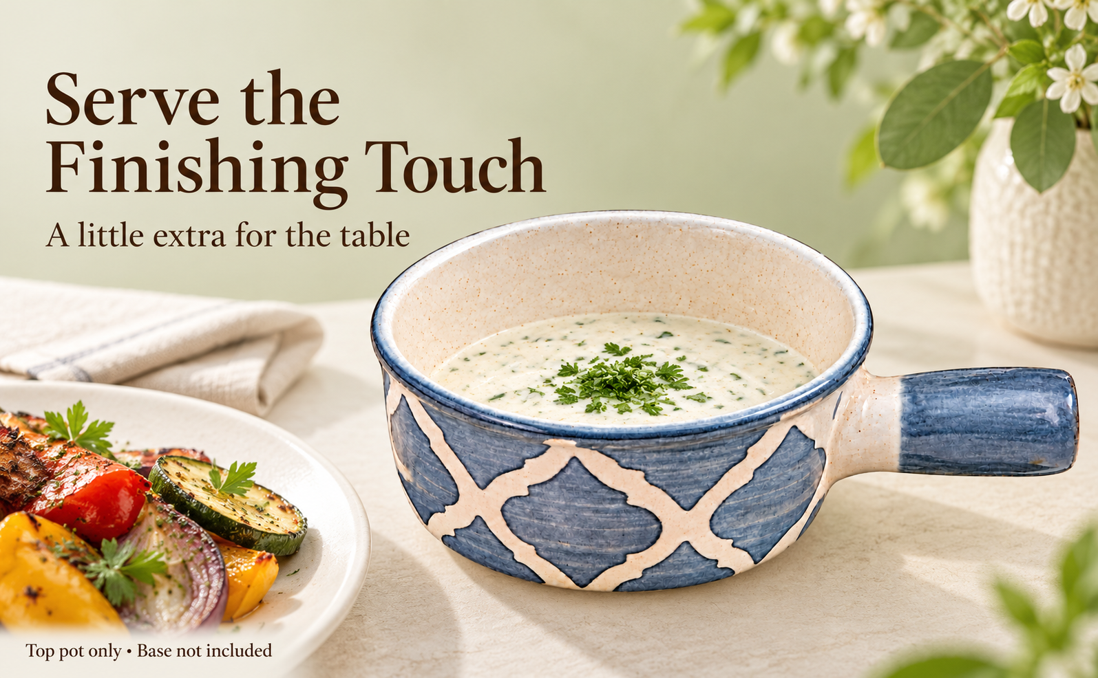 KunhaR Ceramic Fondue Top, 450 ml, Pack of 1, Grey – visual story 4