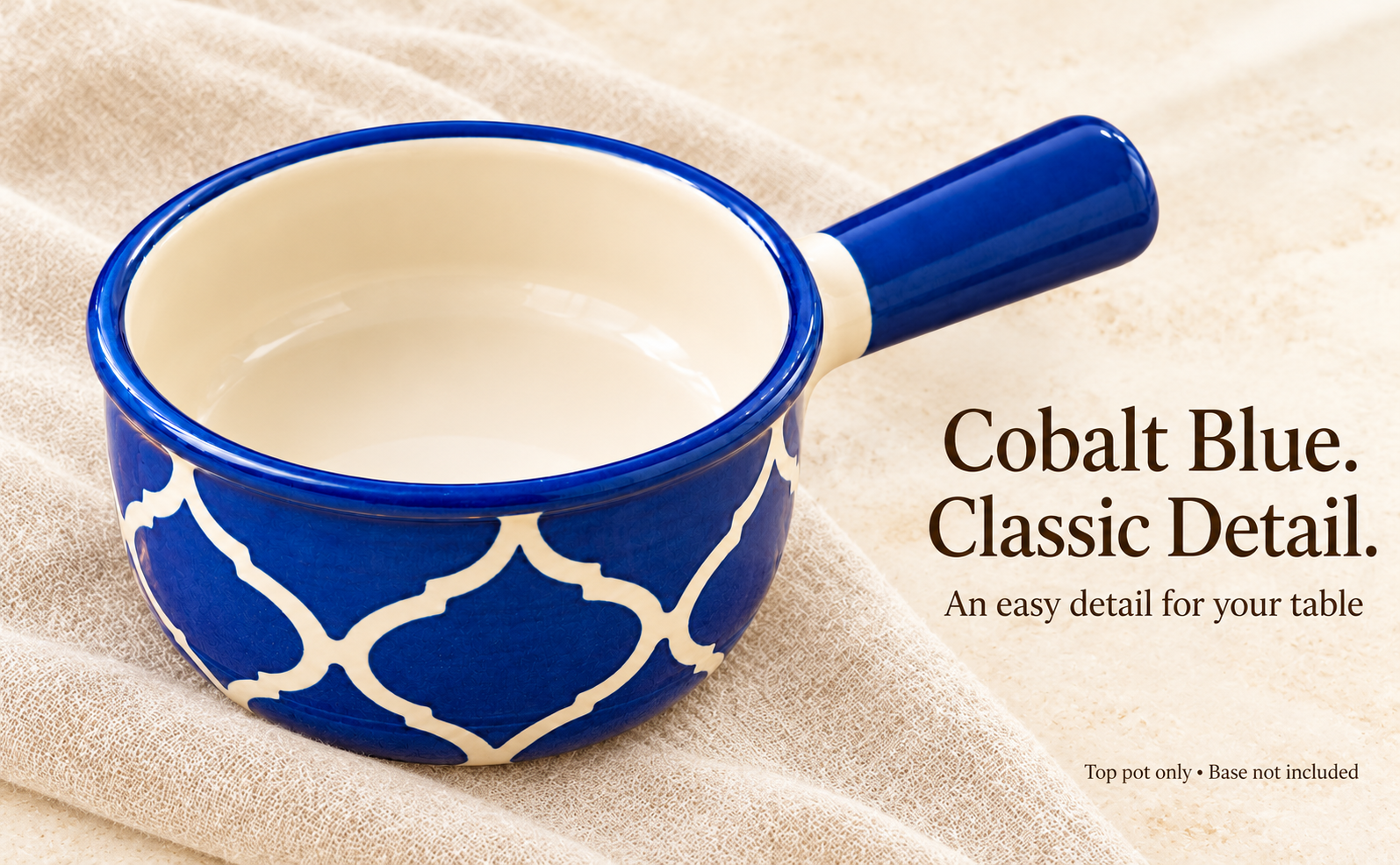 KunhaR Ceramic Fondue Top, 450 ml, Pack of 1, Blue – visual story 5