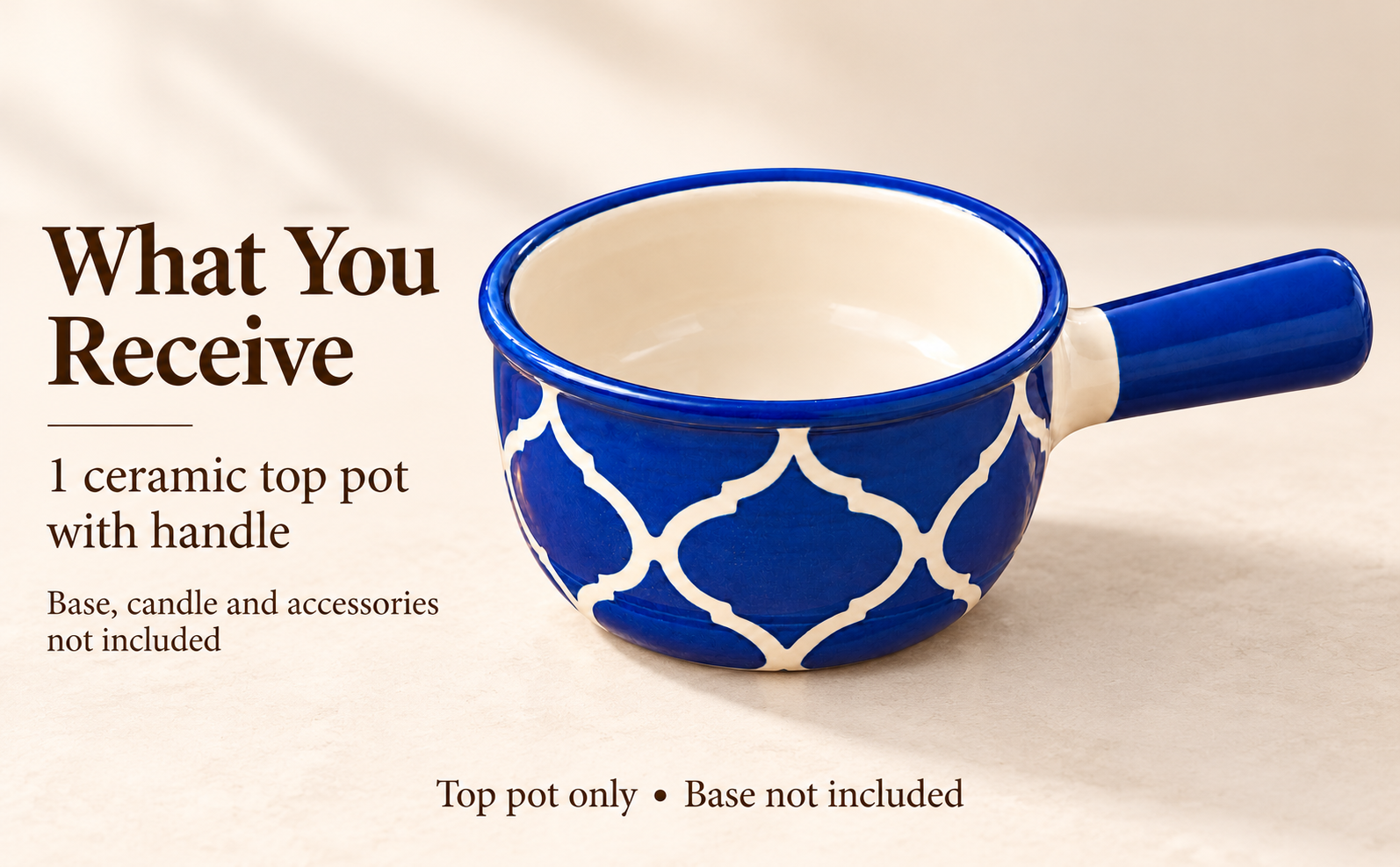 KunhaR Ceramic Fondue Top, 450 ml, Pack of 1, Blue – visual story 6