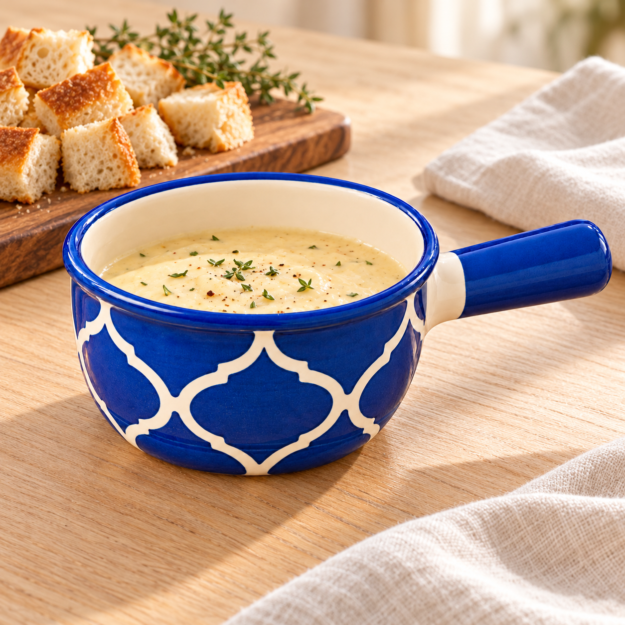 KunhaR Ceramic Fondue Top, 450 ml, Pack of 1, Blue – image 3