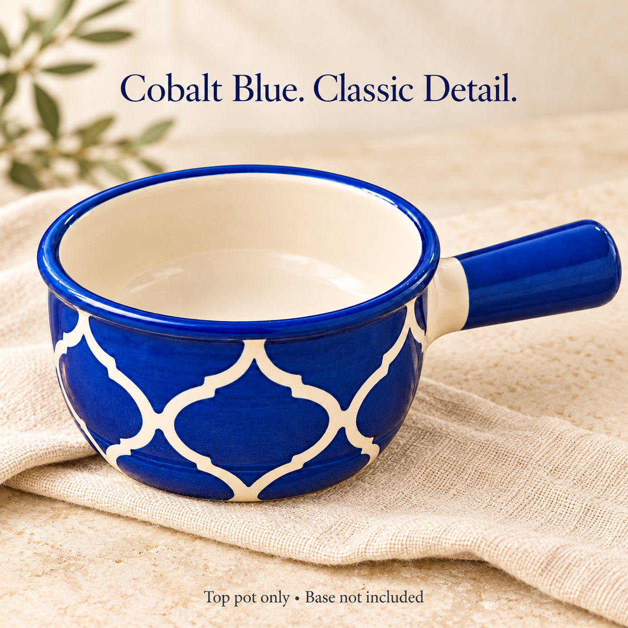 KunhaR Ceramic Fondue Top, 450 ml, Pack of 1, Blue – image 5