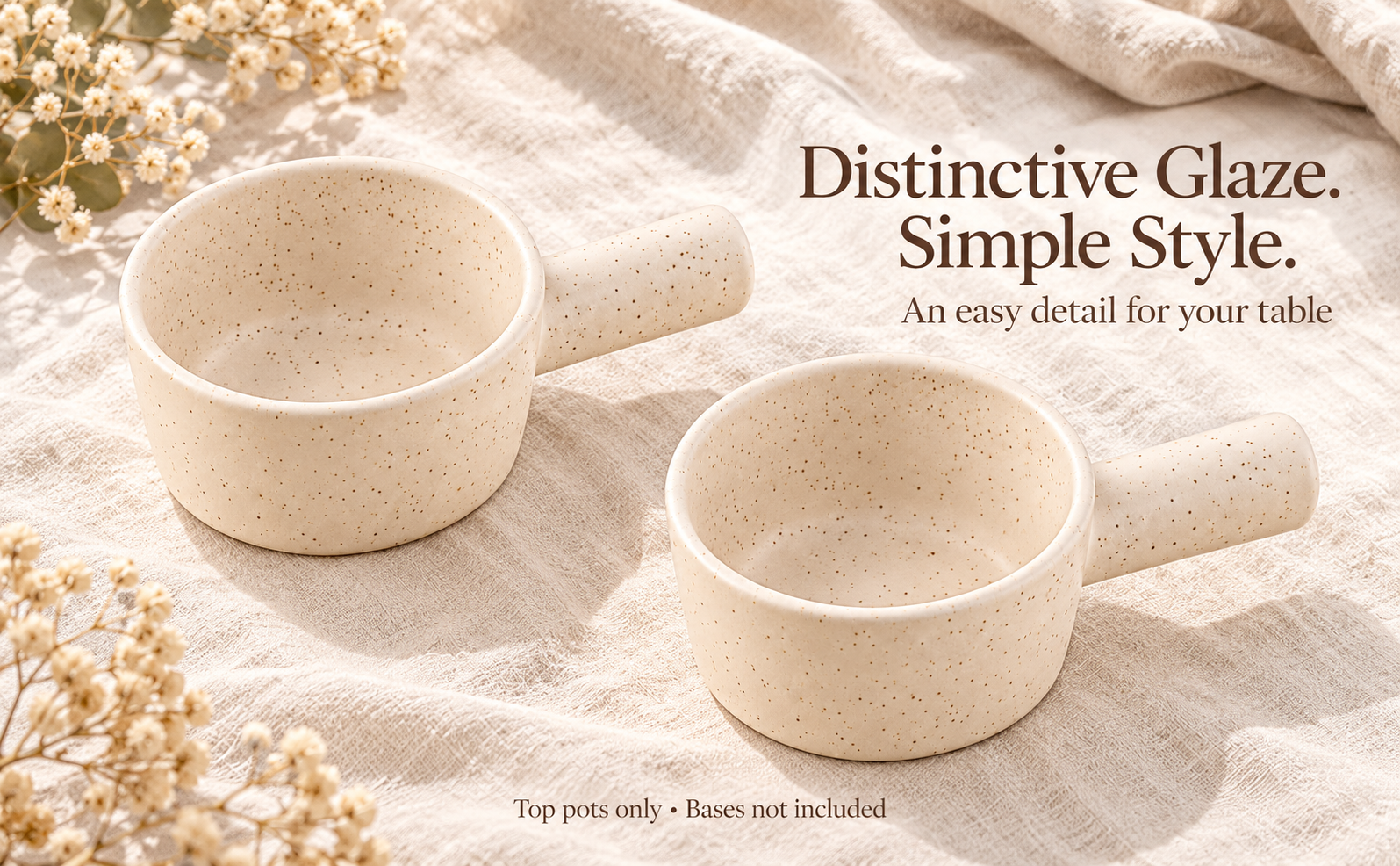 KunhaR Ceramic Fondue Top, 180 ml + 180 ml, Pack of 2, White + White – visual story 5