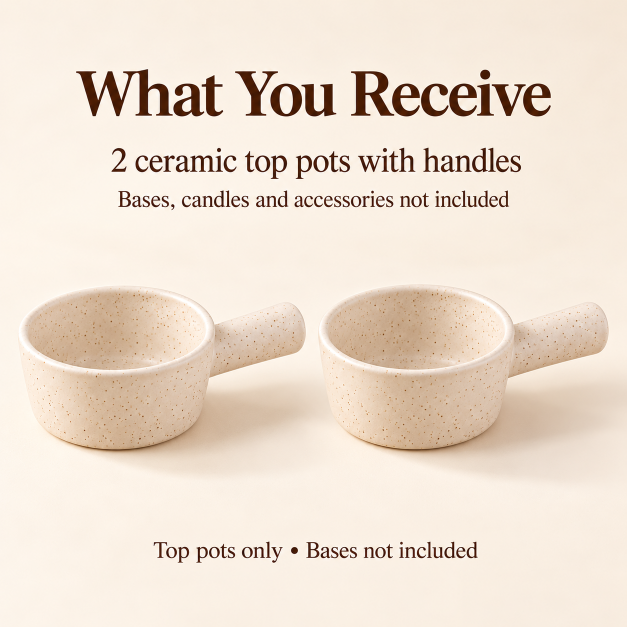 KunhaR Ceramic Fondue Top, 180 ml + 180 ml, Pack of 2, White + White – image 6