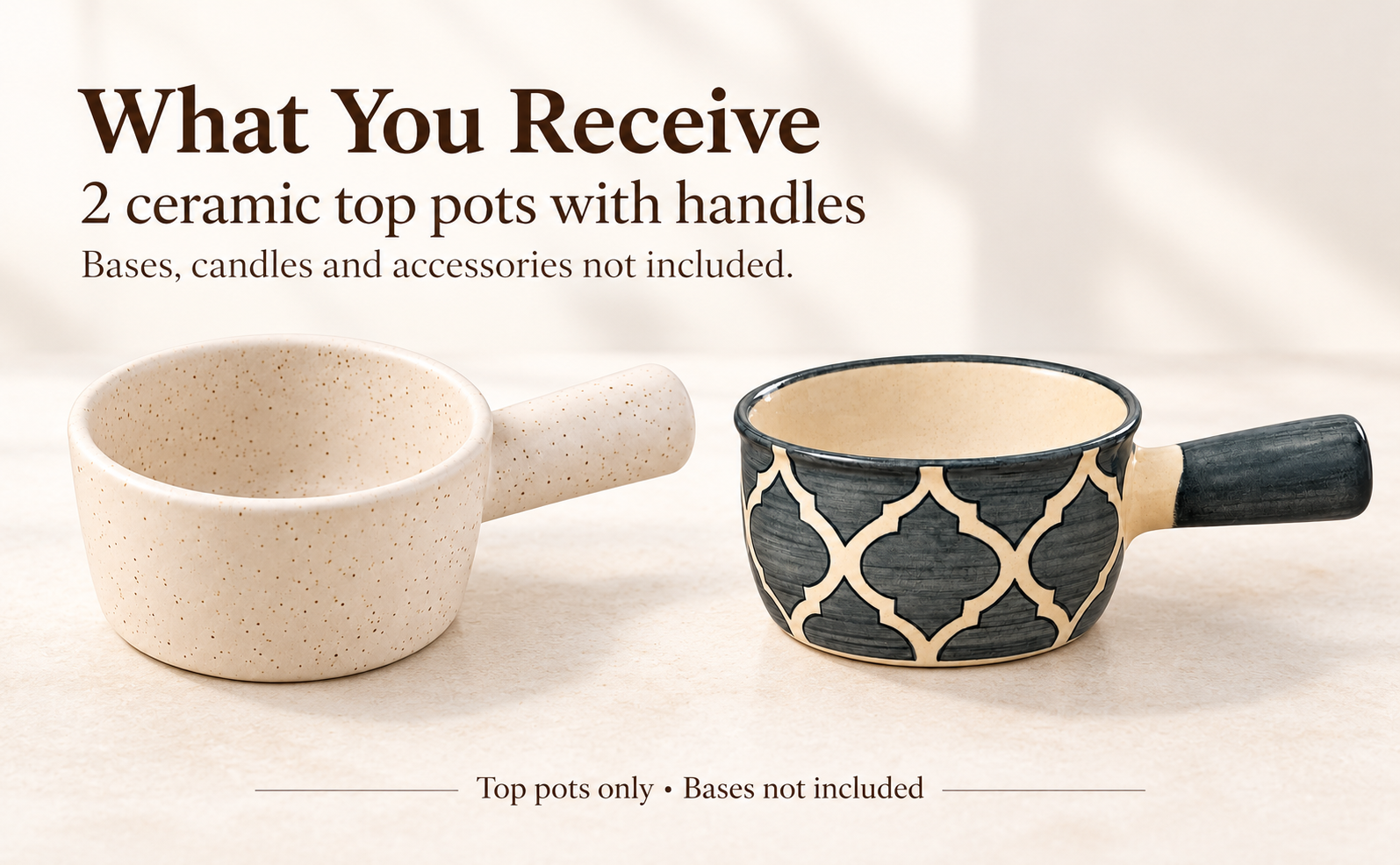KunhaR Ceramic Fondue Top, 180 ml + 180 ml, Pack of 2, White + Grey – visual story 6
