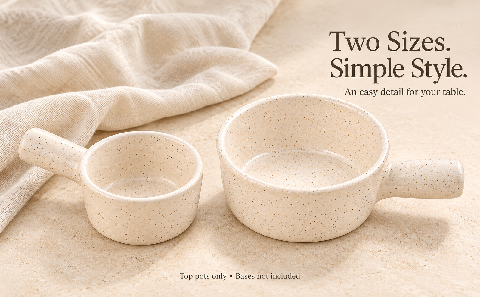 KunhaR Ceramic Fondue Top, 180 ml + 450 ml, Pack of 2, White + White – visual story 5