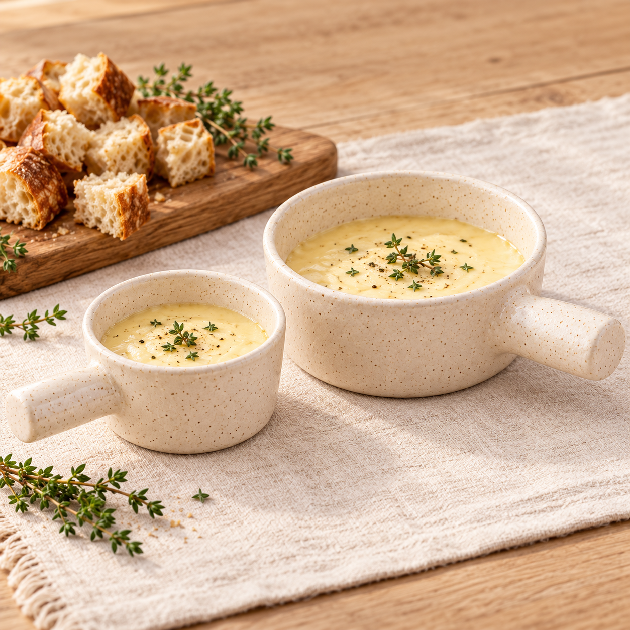 KunhaR Ceramic Fondue Top, 180 ml + 450 ml, Pack of 2, White + White – image 3