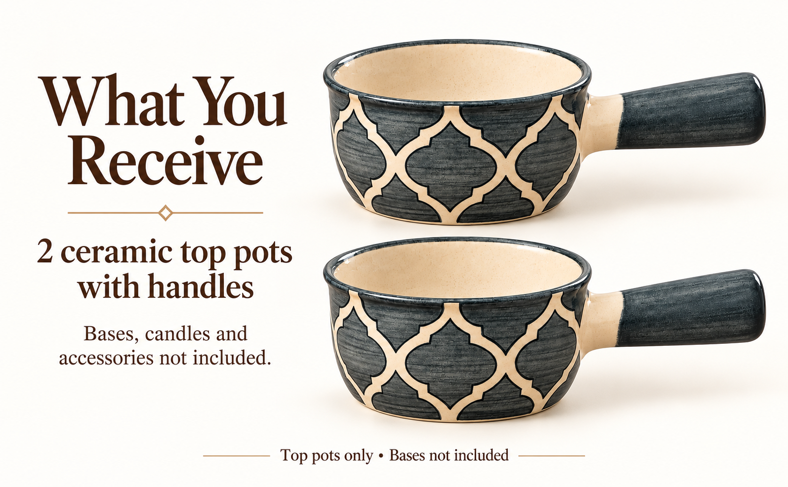 KunhaR Ceramic Fondue Top, 180 ml + 180 ml, Pack of 2, Grey + Grey – visual story 6