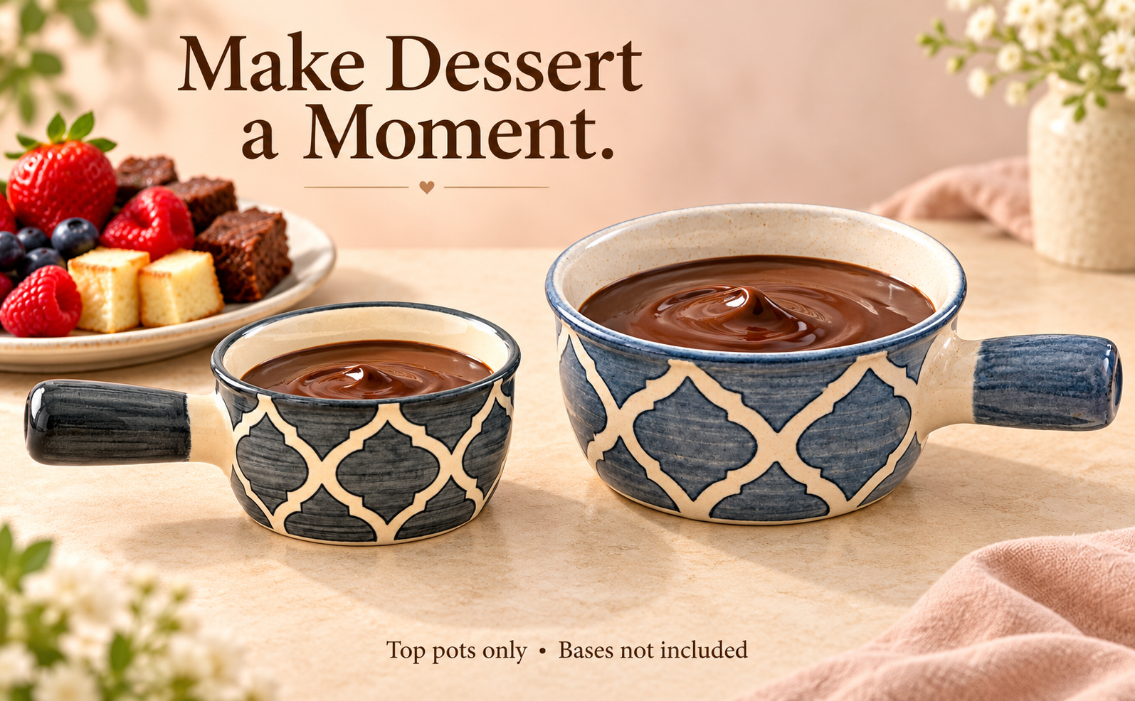 KunhaR Ceramic Fondue Top, 180 ml + 450 ml, Pack of 2, Grey + Grey – visual story 2