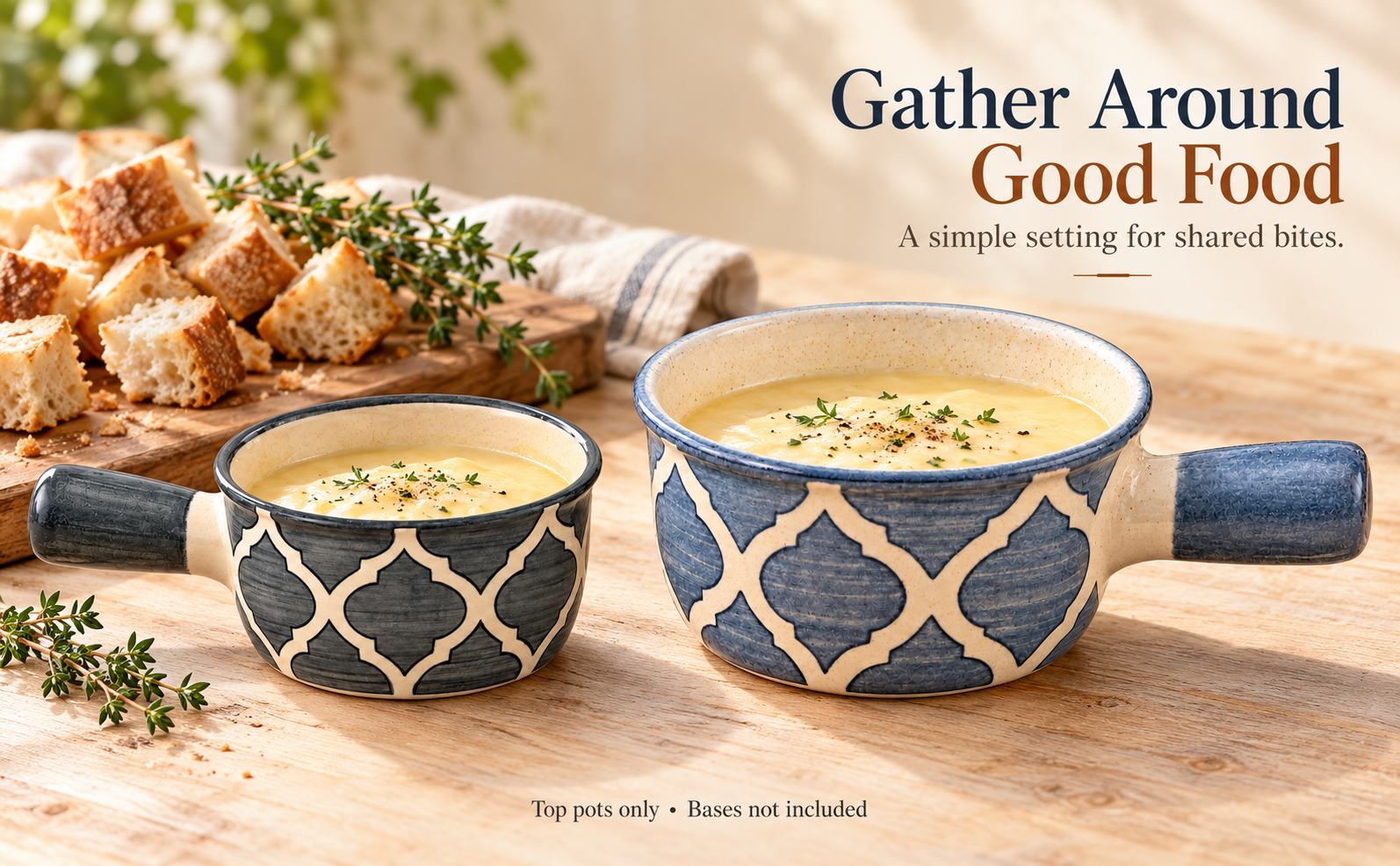KunhaR Ceramic Fondue Top, 180 ml + 450 ml, Pack of 2, Grey + Grey – visual story 3
