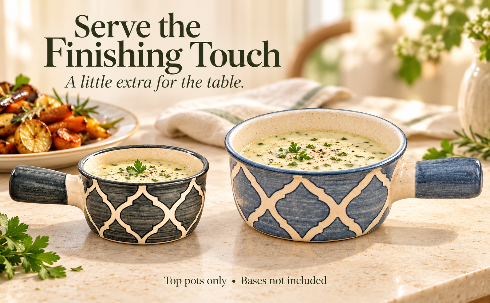 KunhaR Ceramic Fondue Top, 180 ml + 450 ml, Pack of 2, Grey + Grey – visual story 4