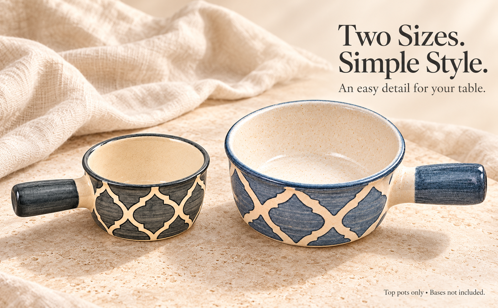 KunhaR Ceramic Fondue Top, 180 ml + 450 ml, Pack of 2, Grey + Grey – visual story 5