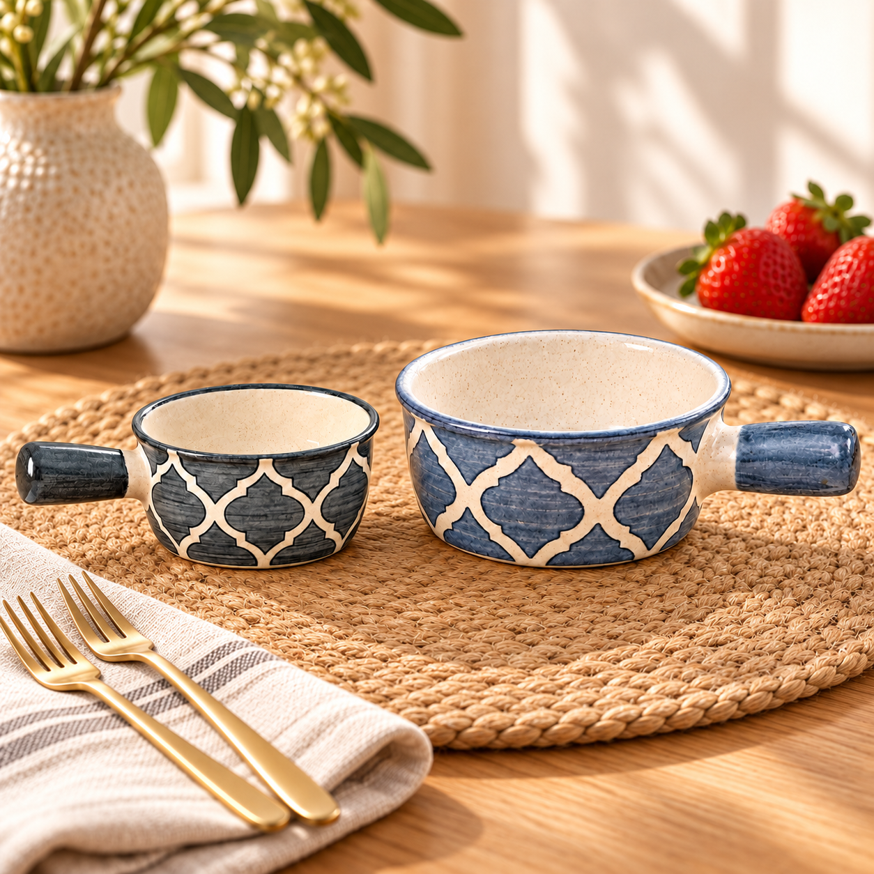 KunhaR Ceramic Fondue Top, 180 ml + 450 ml, Pack of 2, Grey + Grey – image 1