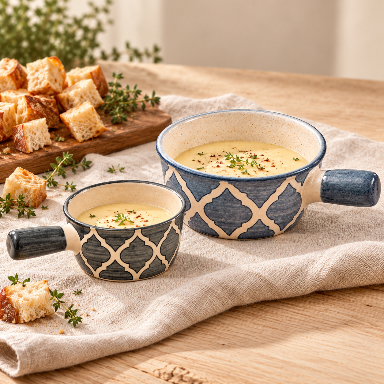 KunhaR Ceramic Fondue Top, 180 ml + 450 ml, Pack of 2, Grey + Grey – image 3