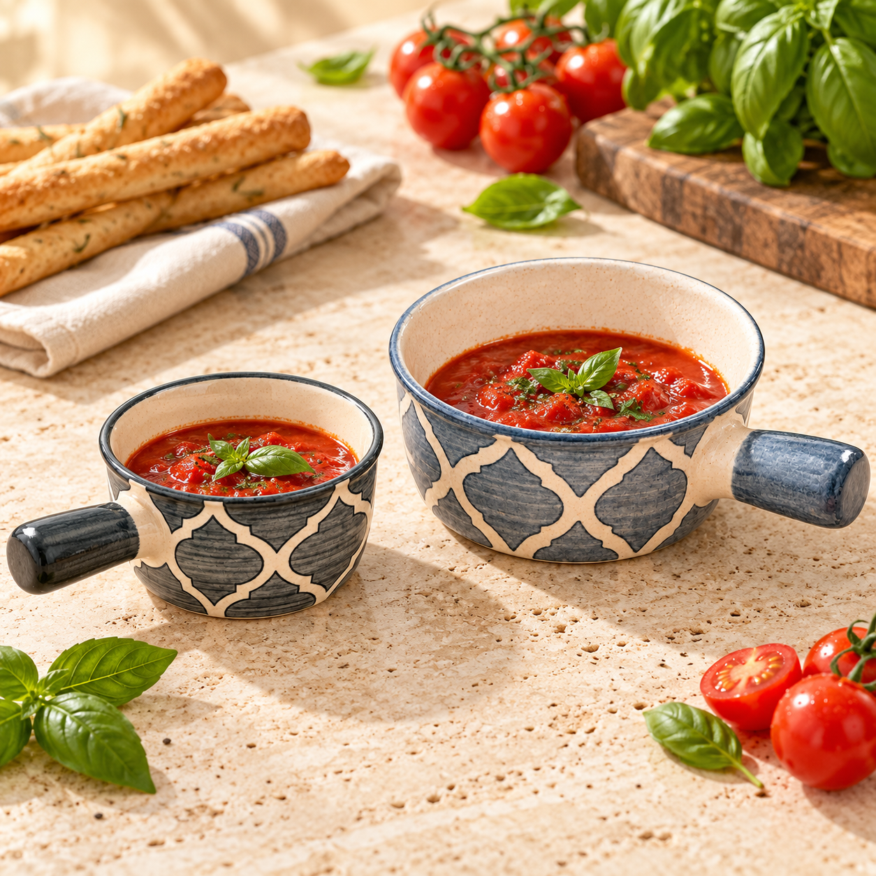 KunhaR Ceramic Fondue Top, 180 ml + 450 ml, Pack of 2, Grey + Grey – image 4