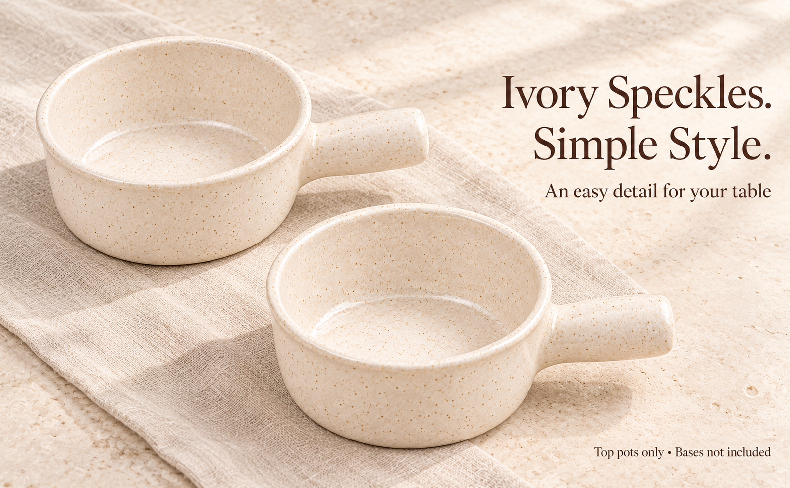 KunhaR Ceramic Fondue Top, 450 ml + 450 ml, Pack of 2, White + White – visual story 5