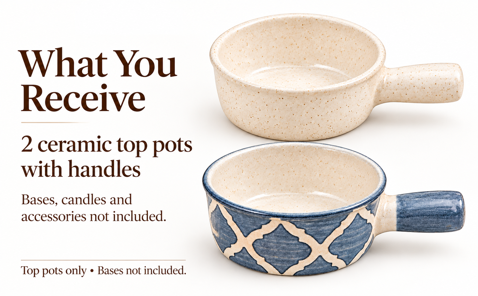 KunhaR Ceramic Fondue Top, 450 ml + 450 ml, Pack of 2, White + Grey – visual story 6