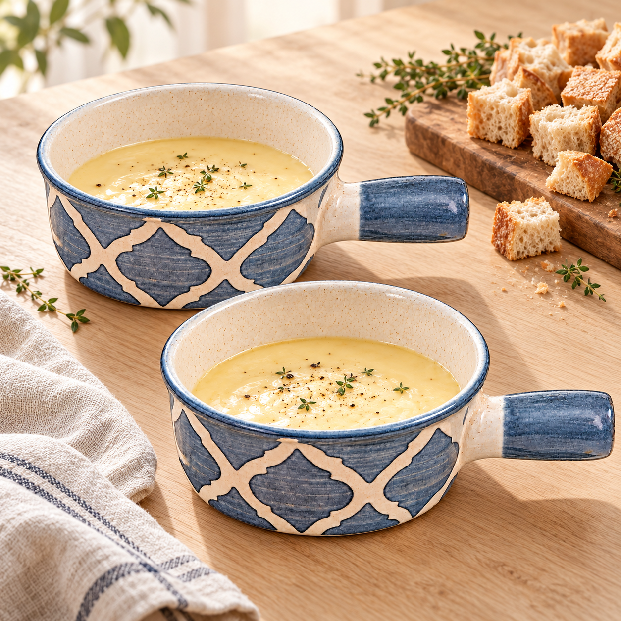 KunhaR Ceramic Fondue Top, 450 ml + 450 ml, Pack of 2, Grey + Grey – image 3