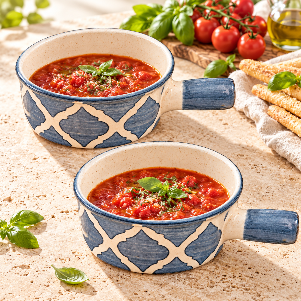 KunhaR Ceramic Fondue Top, 450 ml + 450 ml, Pack of 2, Grey + Grey – image 4
