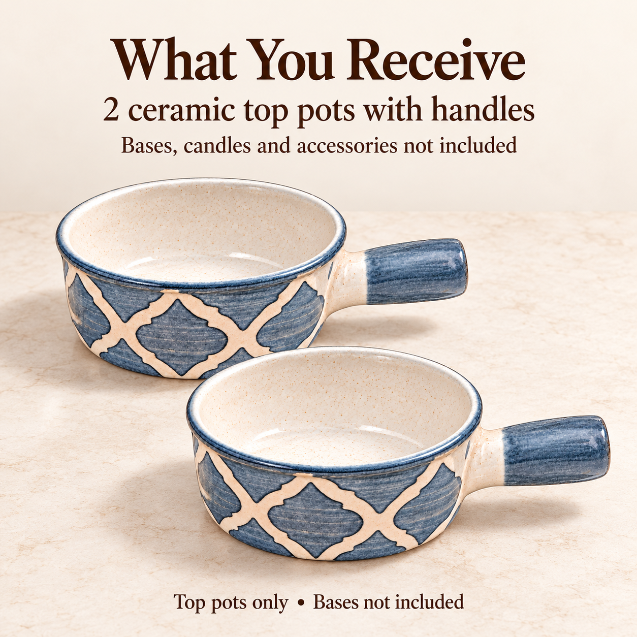 KunhaR Ceramic Fondue Top, 450 ml + 450 ml, Pack of 2, Grey + Grey – image 6