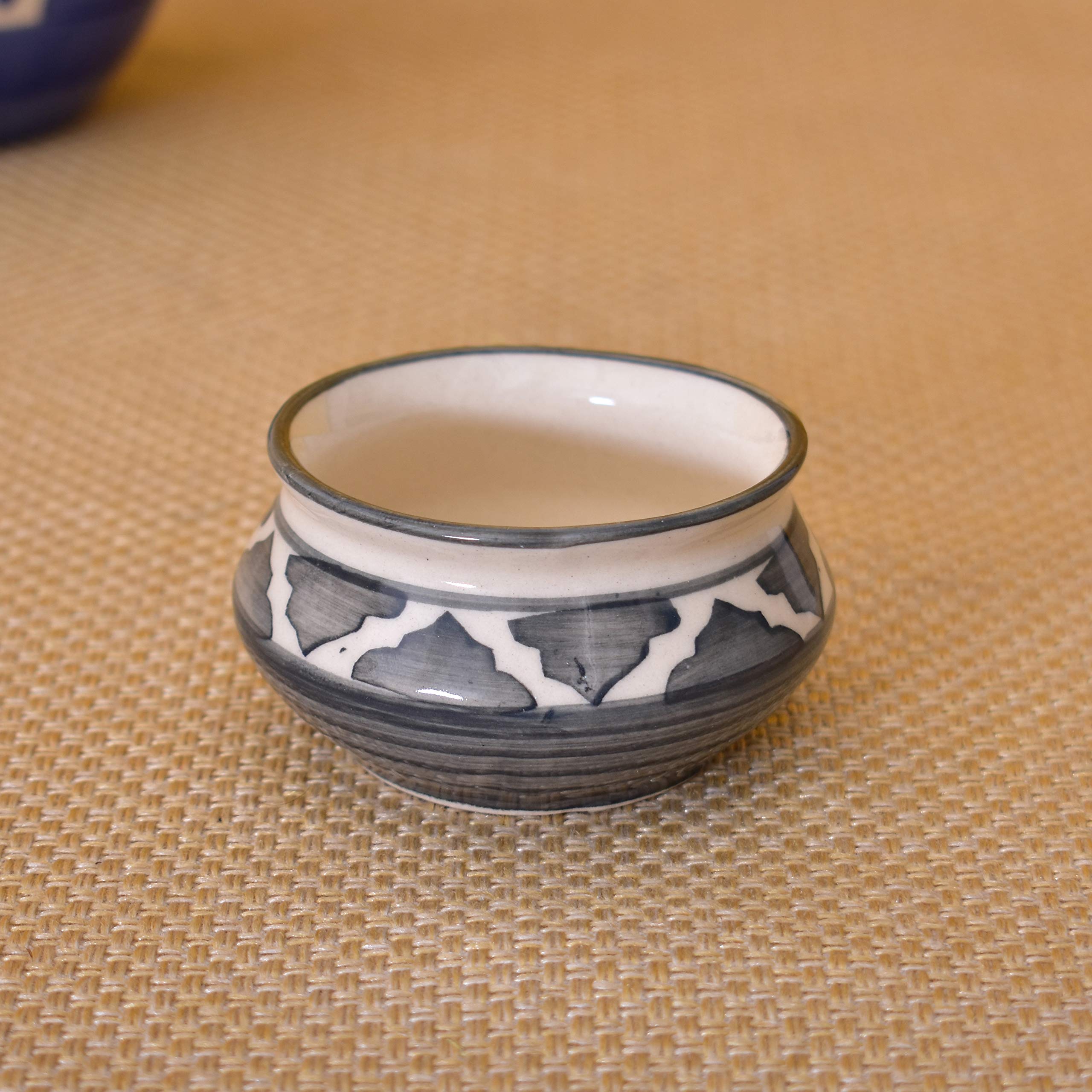 Kunhar Ceramic Sauce Holder - 90 ML, 6 Pieces, Gray - Image 3