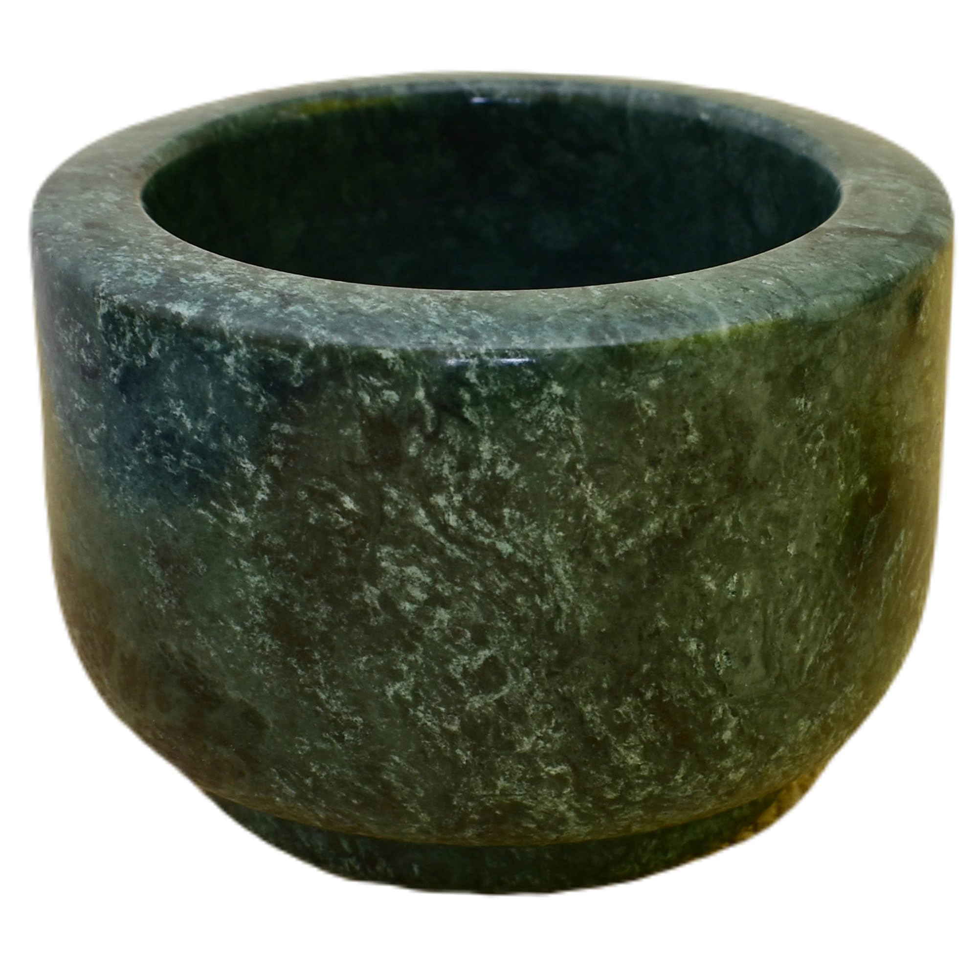 KunhaR Natural Green Marble Mortar and Pestle Set 4 x 2.5 Inches Full Polish – Imam Dasta Ohkli Musal Kharal Spice Grinder - Image 6