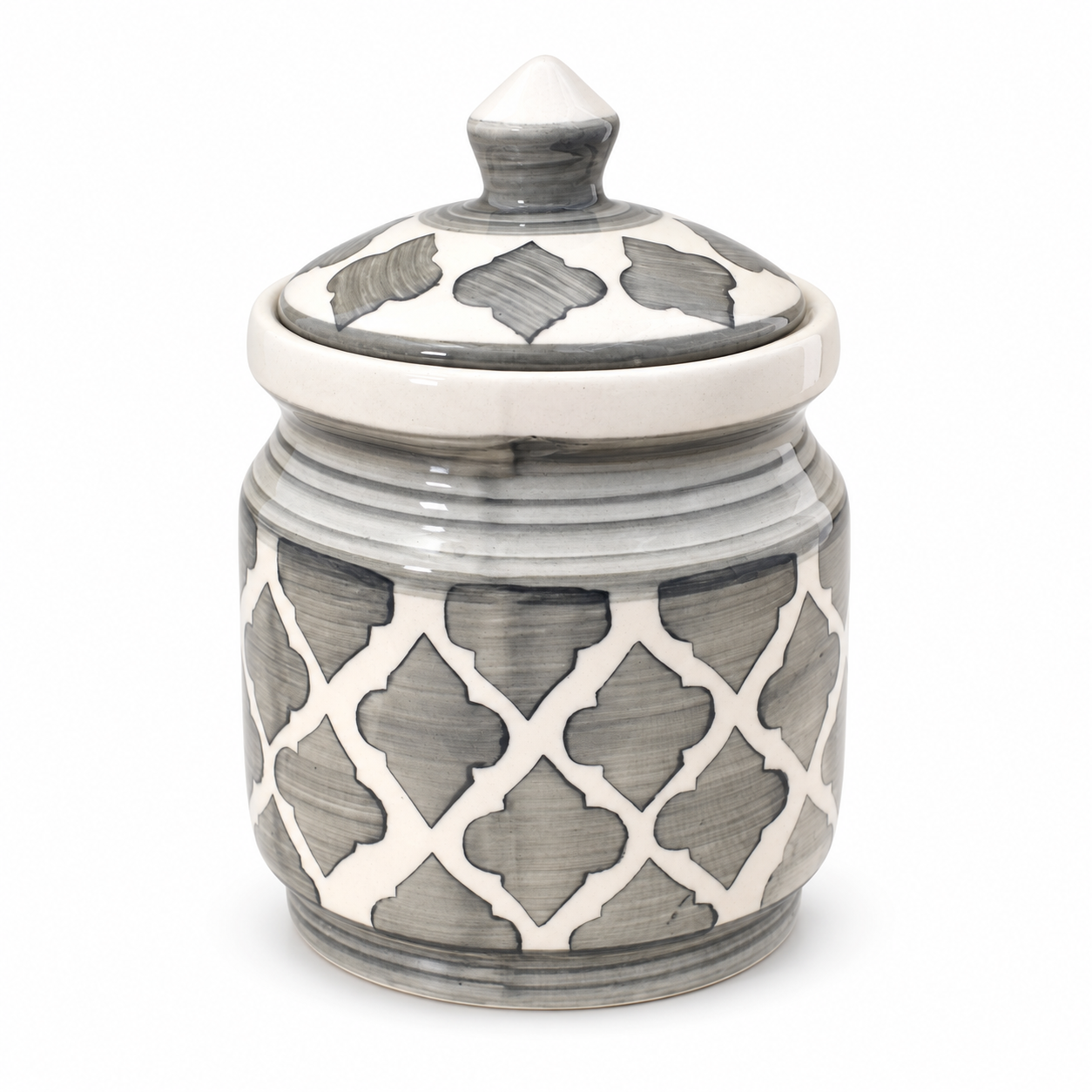 Kunhar Ceramic Jars (600ML) – Handcrafted Multipurpose Barni with Lid for Pickle, Chutney, Spices, Salt, Sugar – Kitchen Storage Containers, Grey Umrao - Image 6