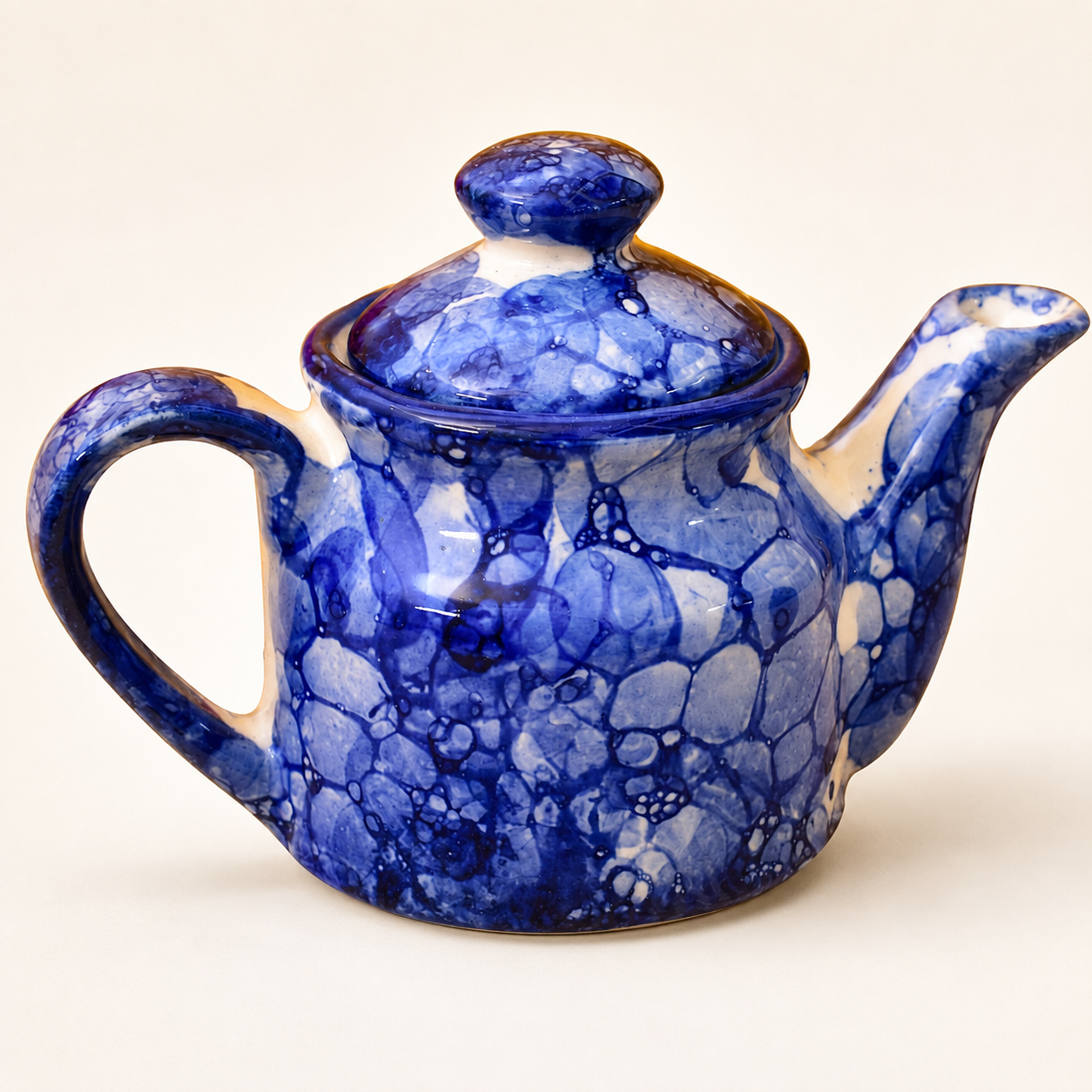 Kunhar Ceramic Teapot Blue Luster 300 ml Elegant Handmade Pot Single Piece Tea Serveware - Image 3