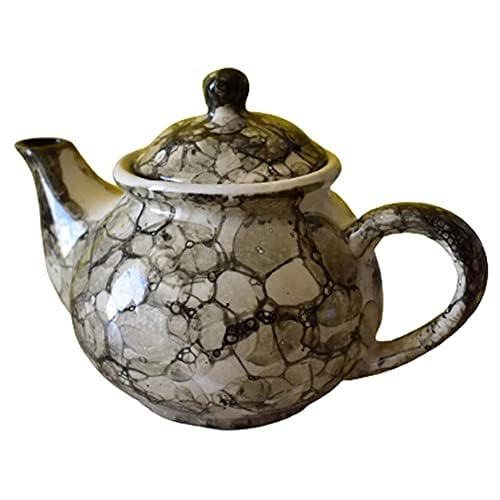 KunhaR Ceramic Teapot - 1 Piece, Black-Luster, 400ml - Image 2