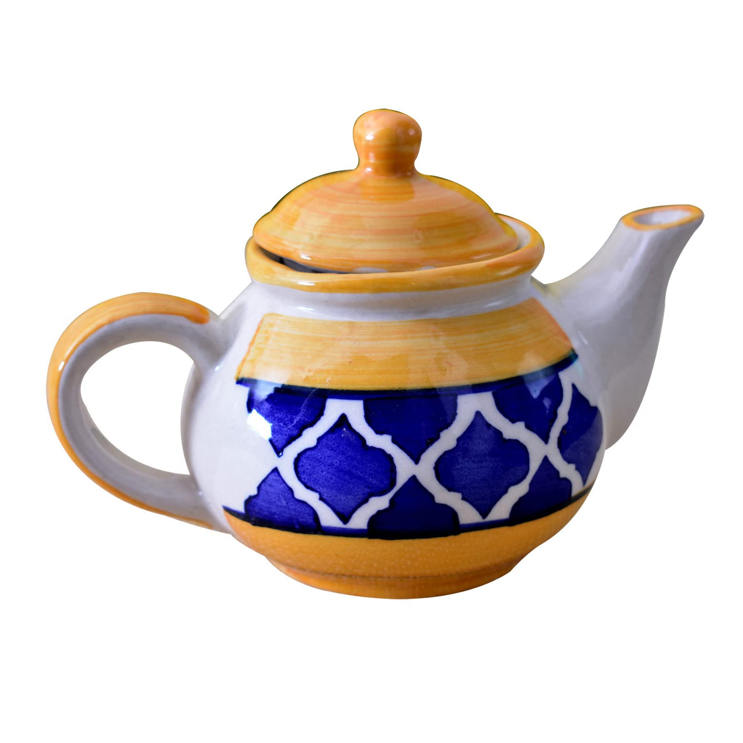 KunhaR Ceramic Teapot - 1 Piece, Yellow, 400ml — Amazon product image