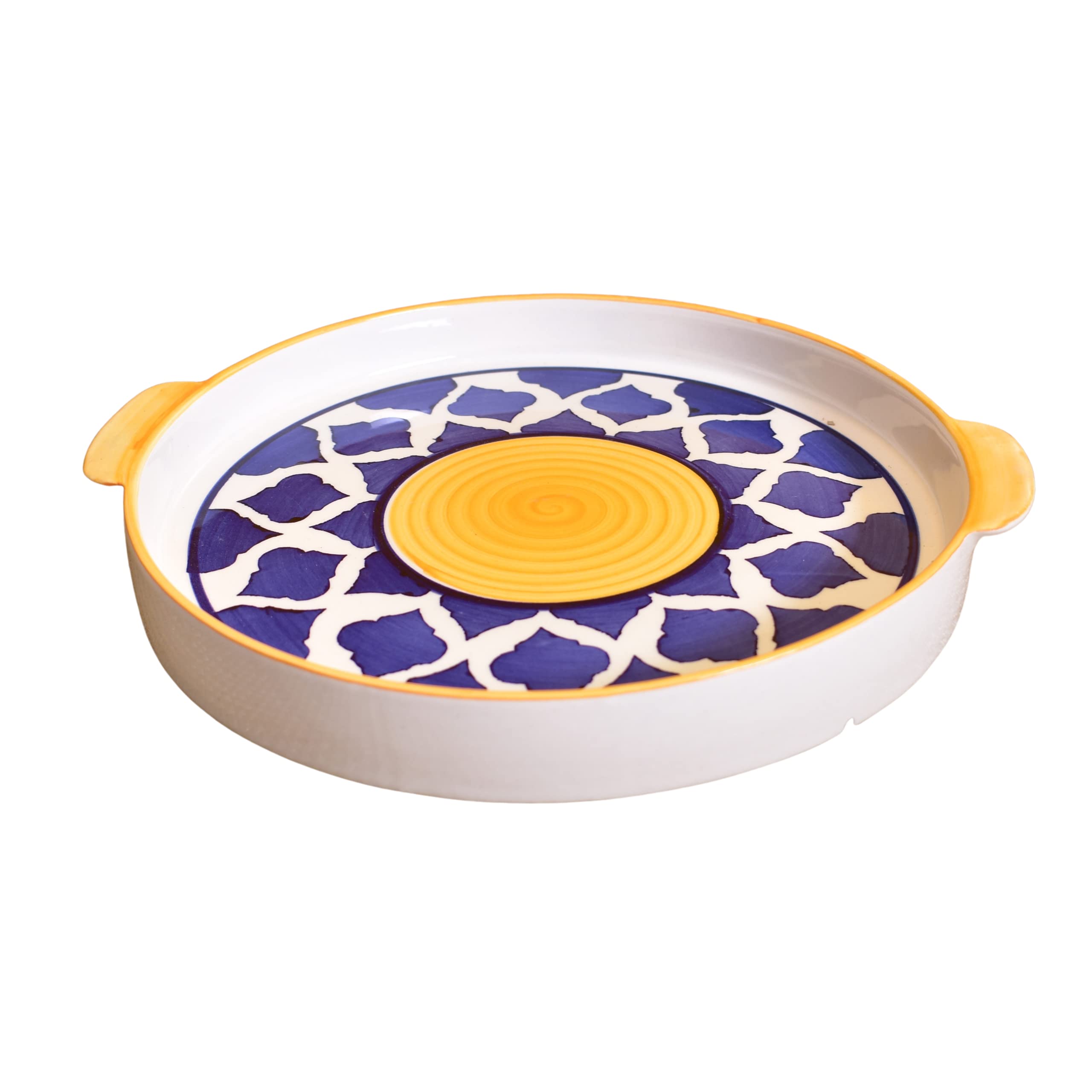 Kunhar Ceramic Morning Set with 1 Teapot, 1 Serving Tray and 4 Cups, Yellow Chidi - Image 6