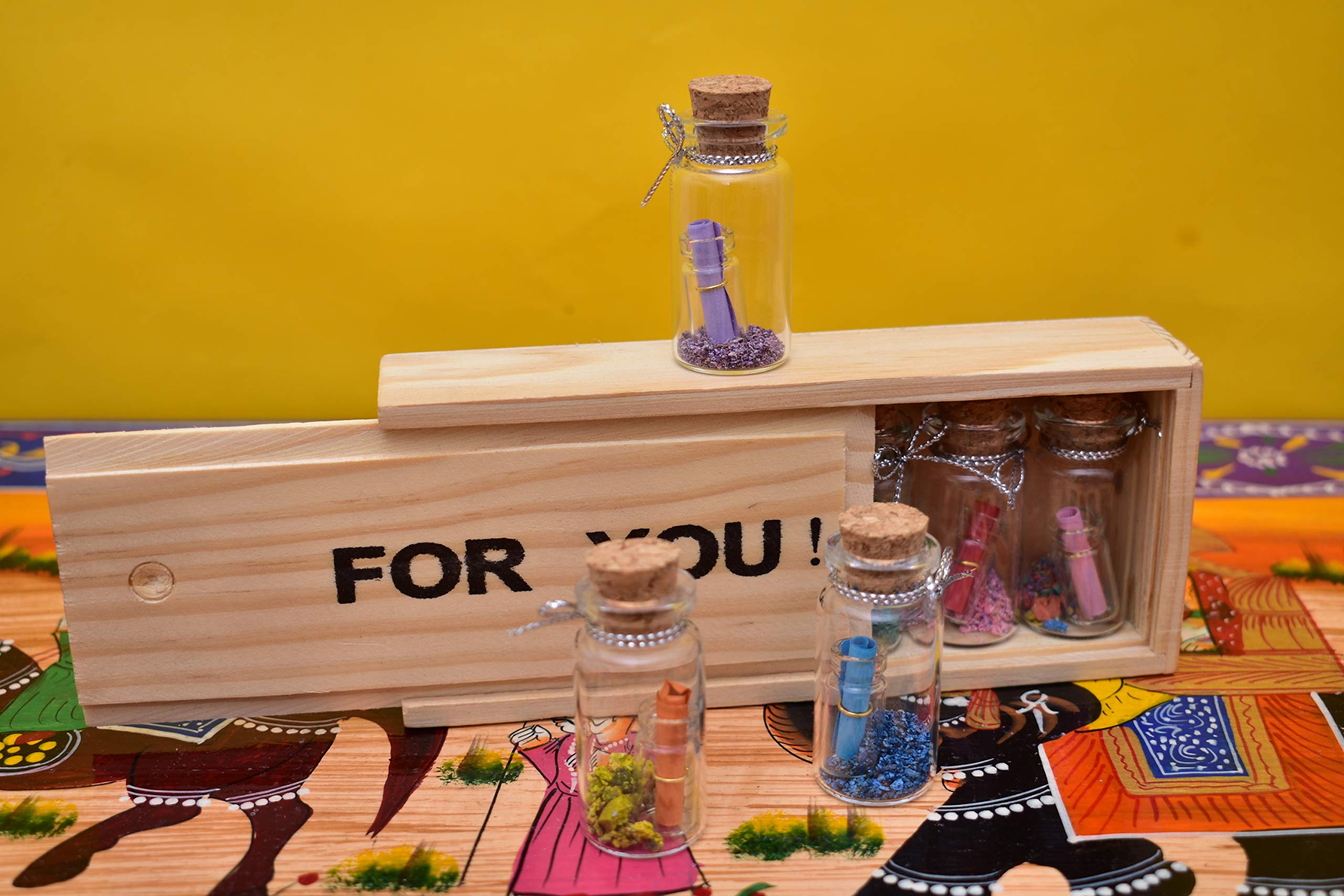 Kunhar Message in a Bottle Glass Favor Bottle, Party Gift, Wedding Decorations, Set of 6 - Image 2