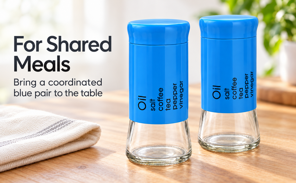 KunhaR Pepper Shaker | Salt Shaker Dispenser | Spice Dispenser - Perfect for Table Salt, White and Black Pepper - 2 Piece – visual story 5