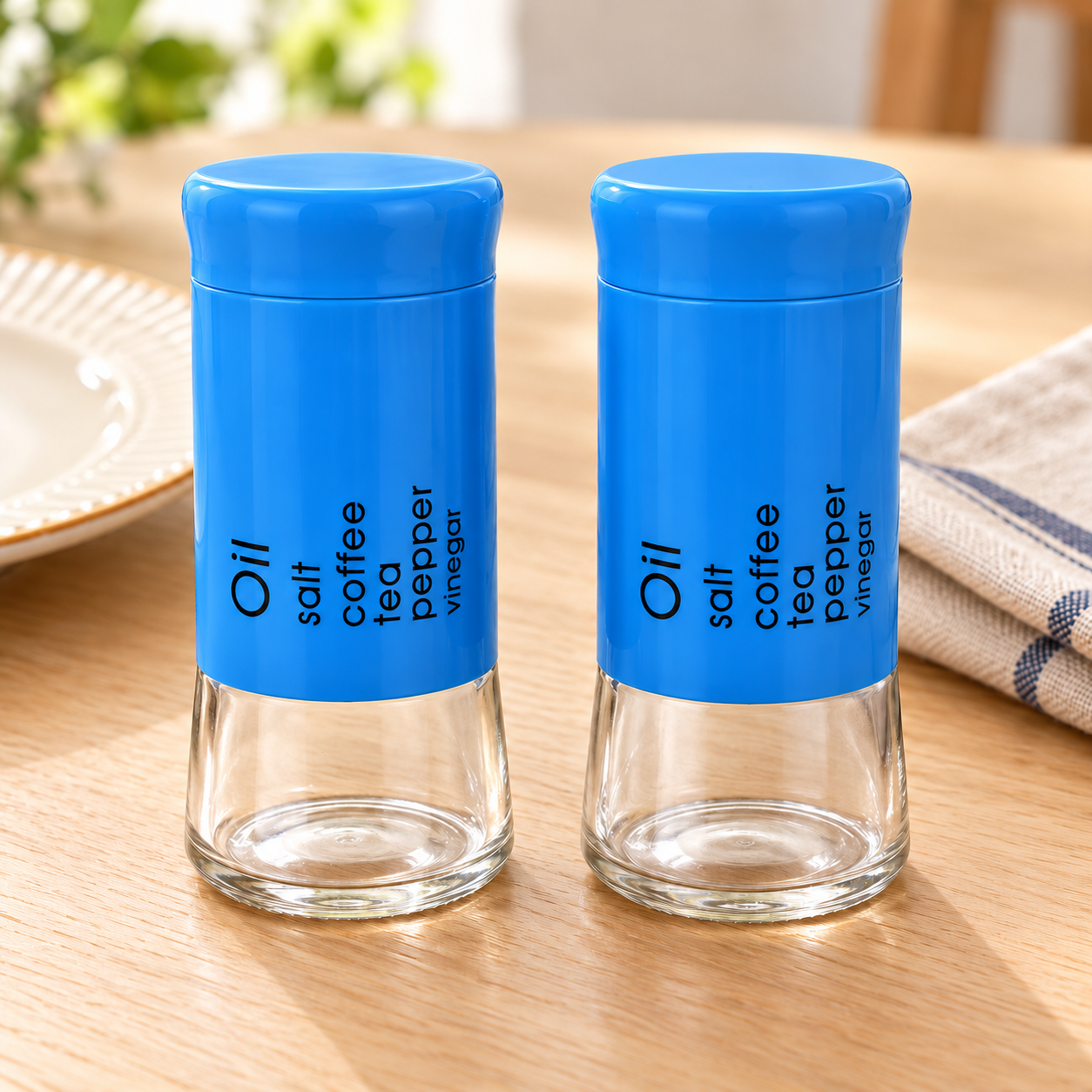 KunhaR Pepper Shaker | Salt Shaker Dispenser | Spice Dispenser - Perfect for Table Salt, White and Black Pepper - 2 Piece – image 3