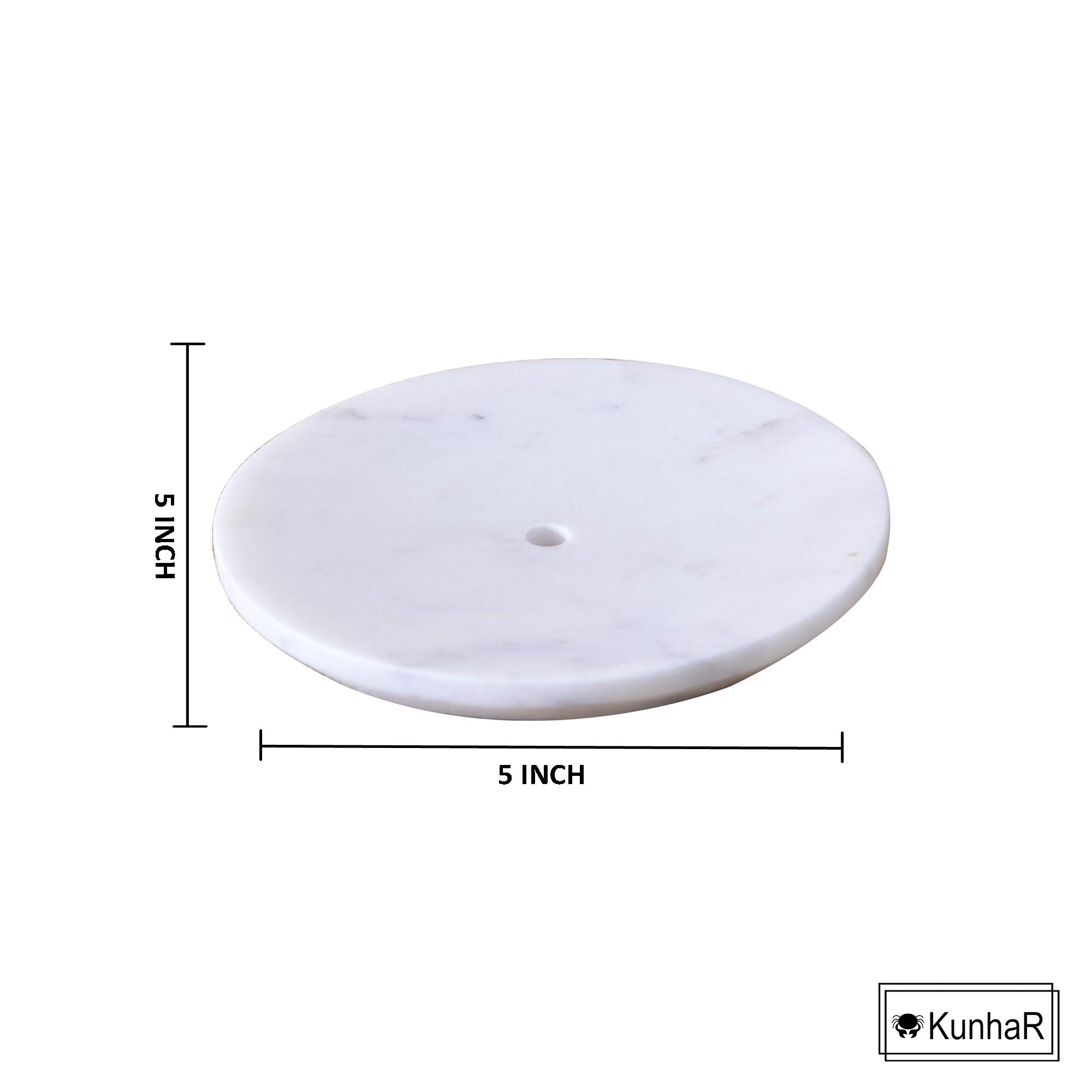KunhaR Natural Marble Soap Dish Holder Elegant Stone Accessory for Bathroom & Wash Basin - Image 2