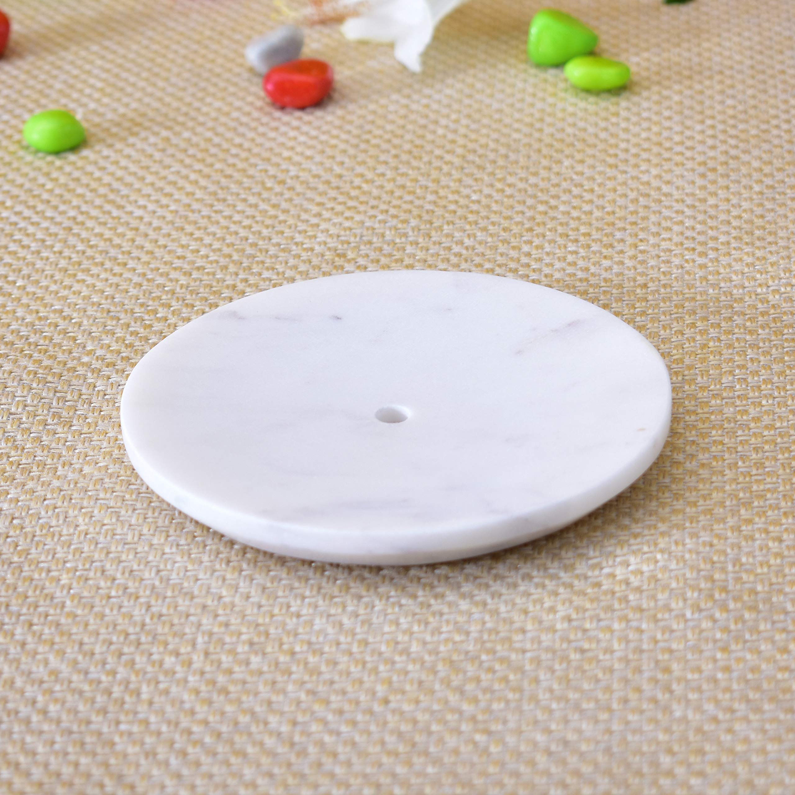 KunhaR Natural Marble Soap Dish Holder Elegant Stone Accessory for Bathroom & Wash Basin - Image 3