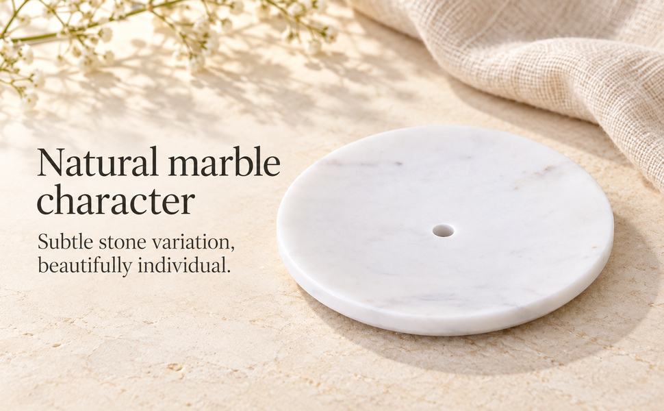 KunhaR Natural Marble Soap Dish Holder Elegant Stone Accessory for Bathroom & Wash Basin – visual story 2