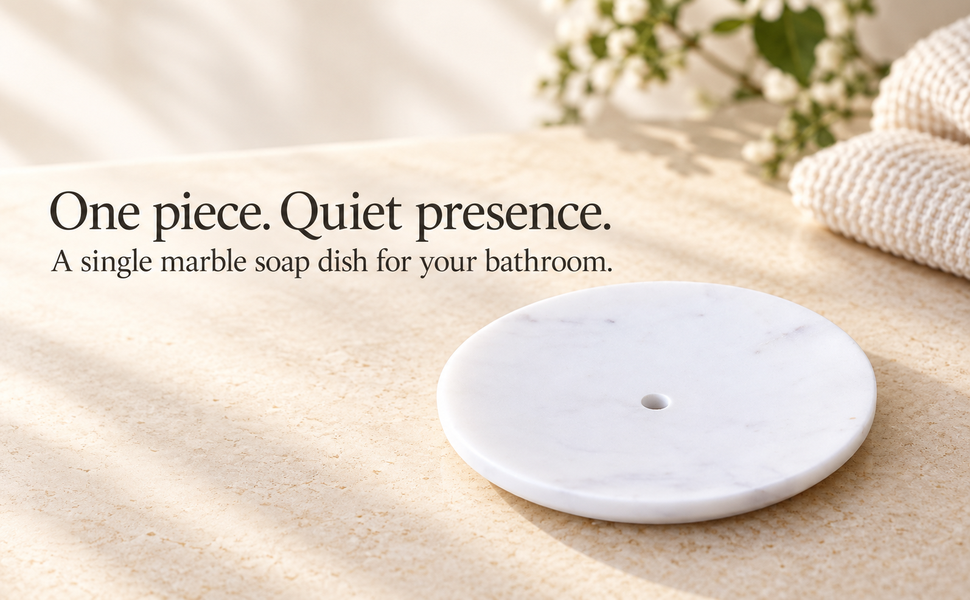 KunhaR Natural Marble Soap Dish Holder Elegant Stone Accessory for Bathroom & Wash Basin – visual story 6