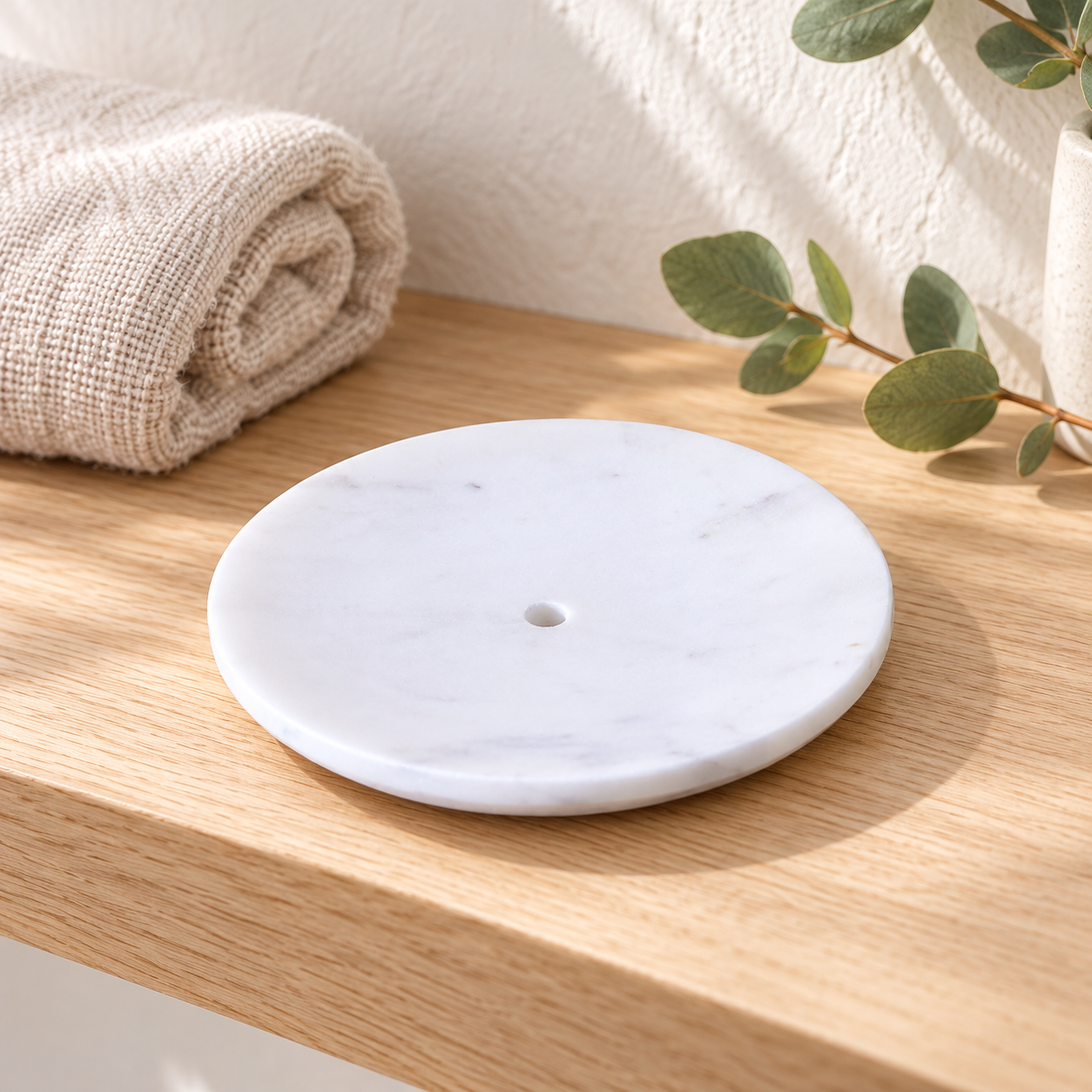 KunhaR Natural Marble Soap Dish Holder Elegant Stone Accessory for Bathroom & Wash Basin – image 2