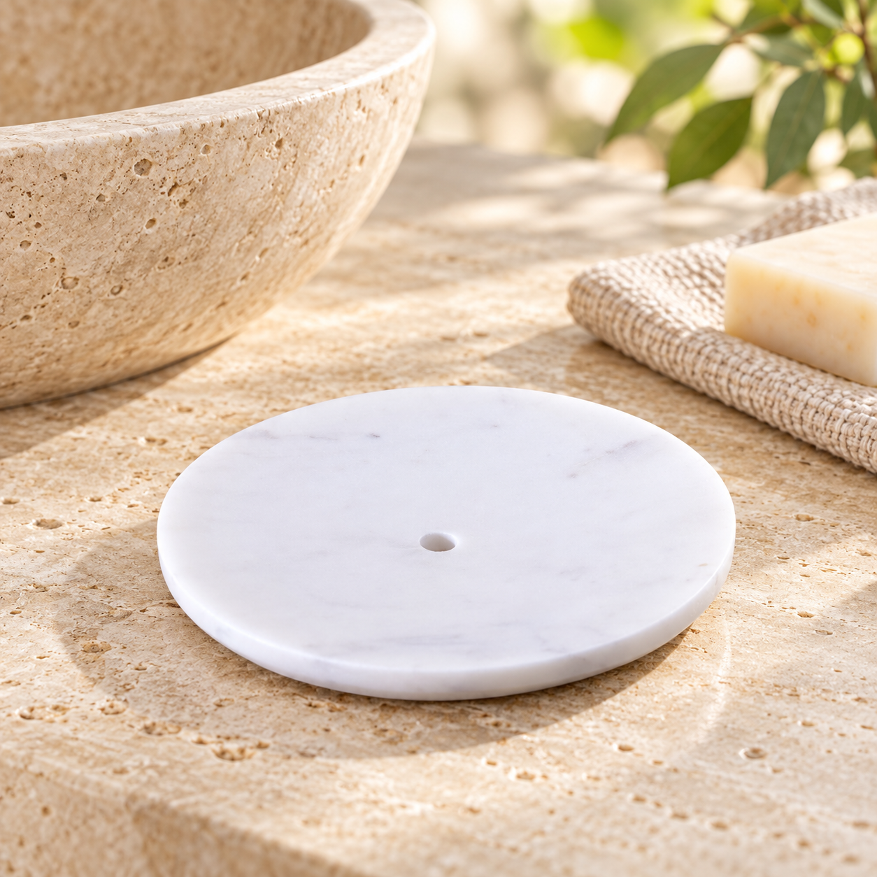 KunhaR Natural Marble Soap Dish Holder Elegant Stone Accessory for Bathroom & Wash Basin – image 3