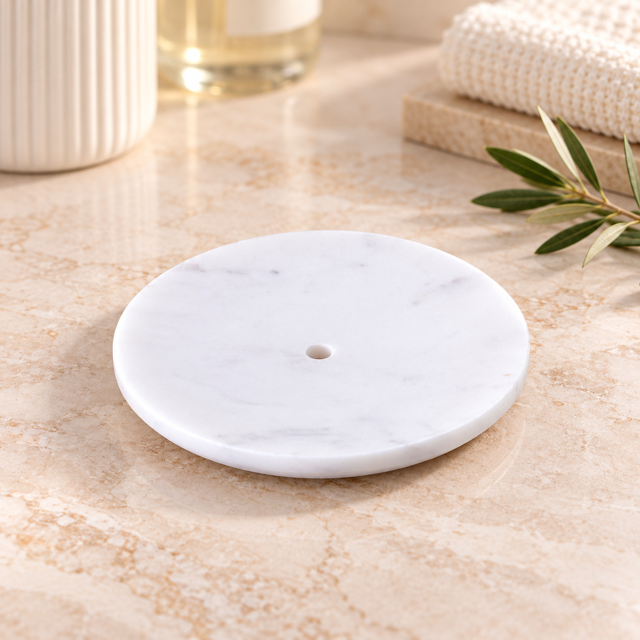 KunhaR Natural Marble Soap Dish Holder Elegant Stone Accessory for Bathroom & Wash Basin – image 5