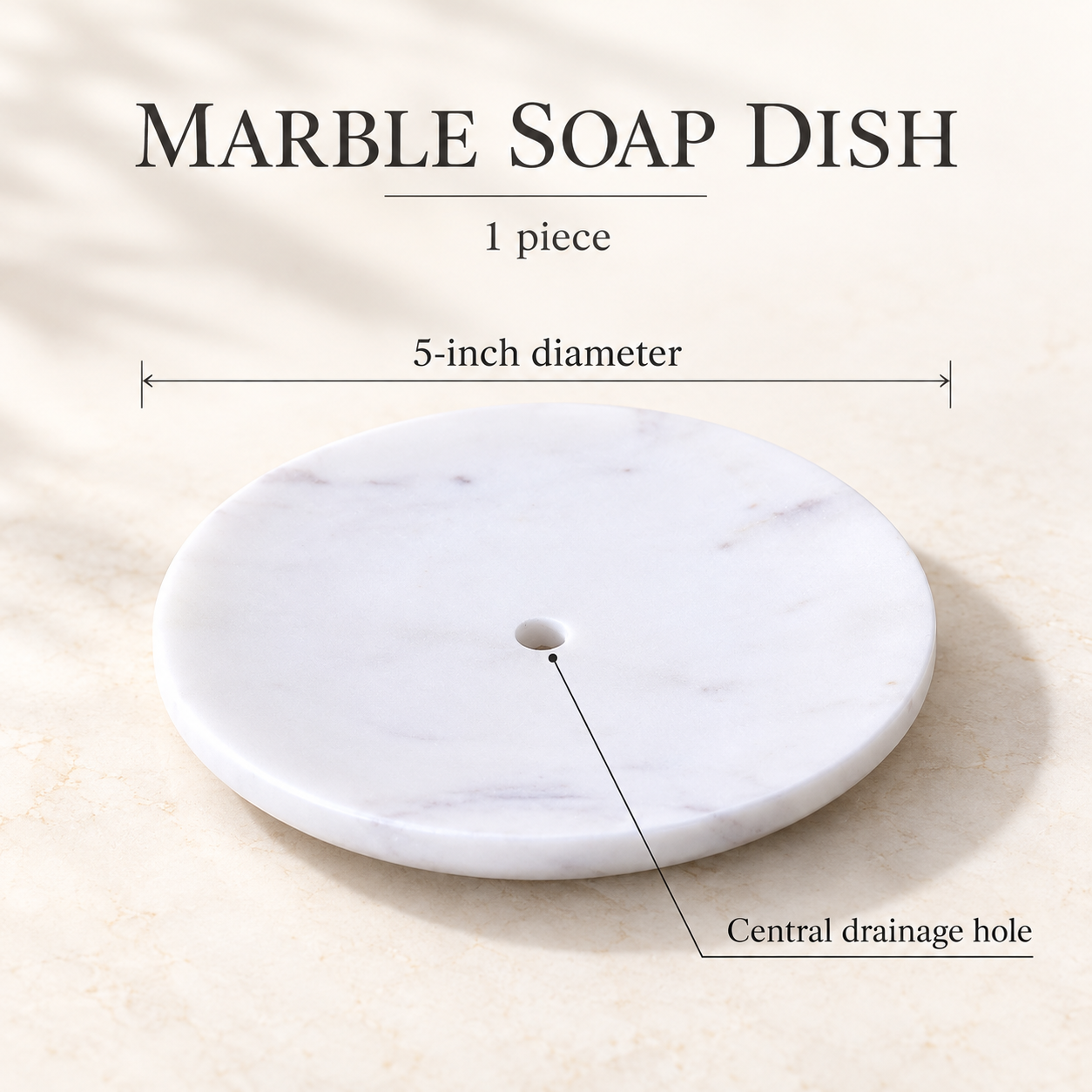 KunhaR Natural Marble Soap Dish Holder Elegant Stone Accessory for Bathroom & Wash Basin – image 7