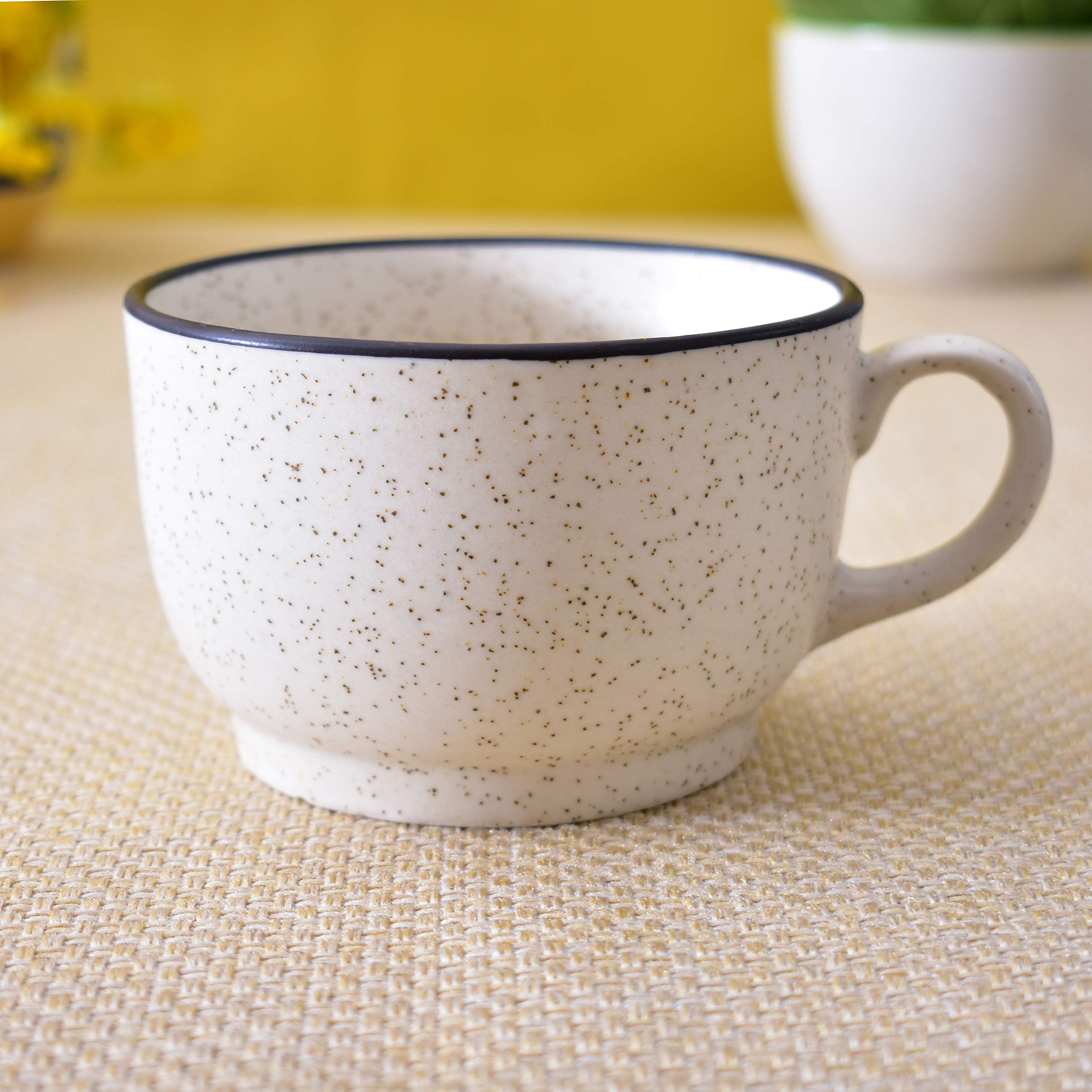 Kunhar Ceramic Soup Mug - White Matt, 1 Piece - Image 3