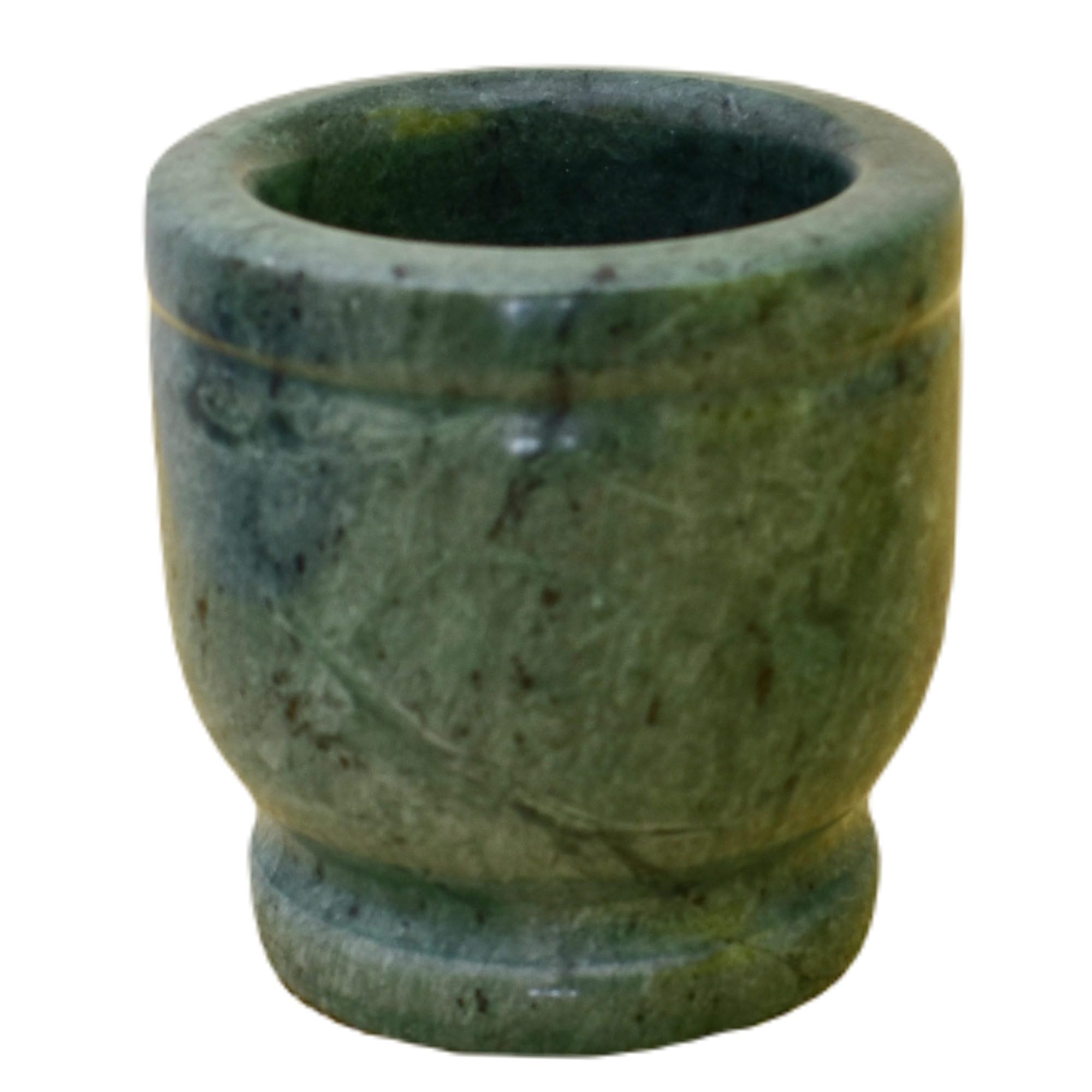 Kunhar Natural Green Marble Mortar Pestle Set Imam Dasta Ohkli Musal Kharal 4 x 4 Inches Green Full Polish Kitchen Grinding Tool - Image 5