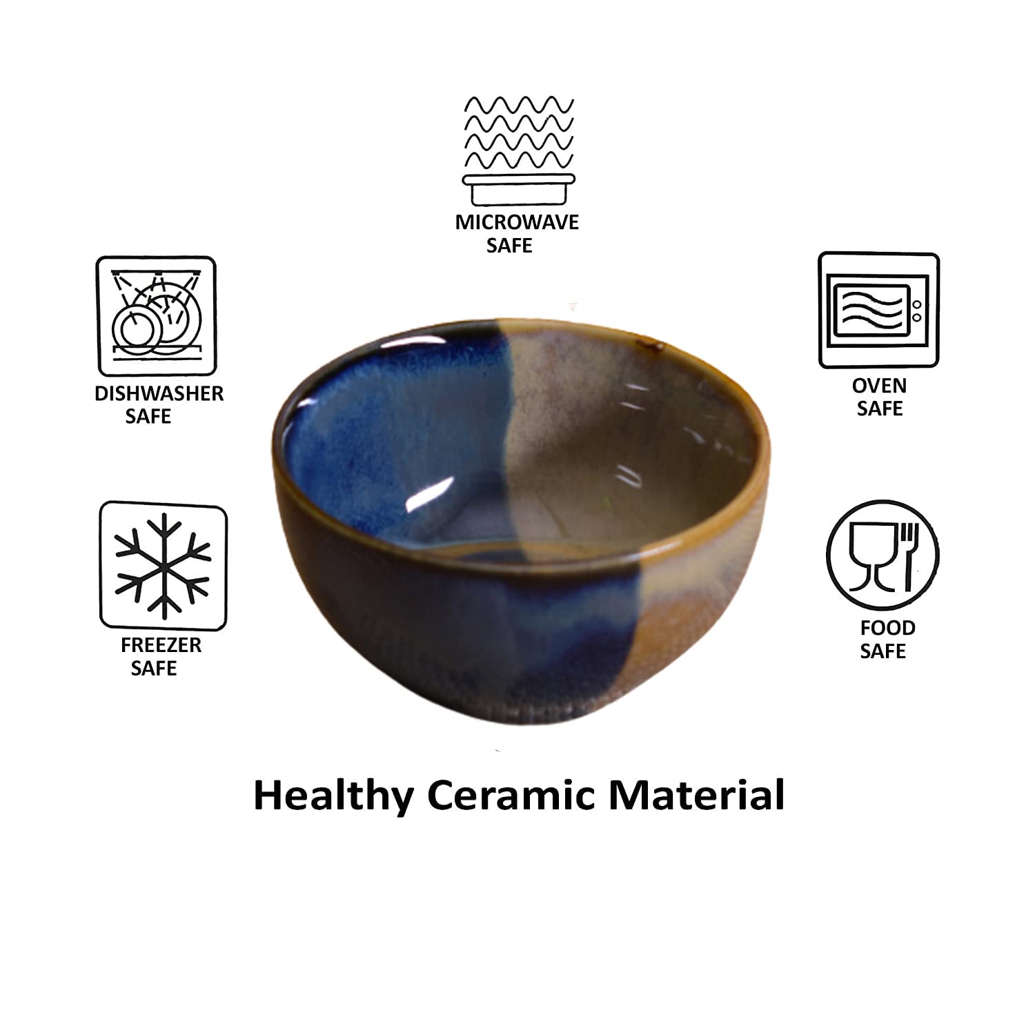 Kunhar Ceramic Bowl - 250 ML, 2 Pieces Pickled Bluewood - Image 4